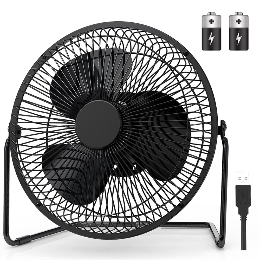 Buy EasyAcc 9 Inch USB Desk Fan [ 5200 Battery Operated 4 Speed Ultra