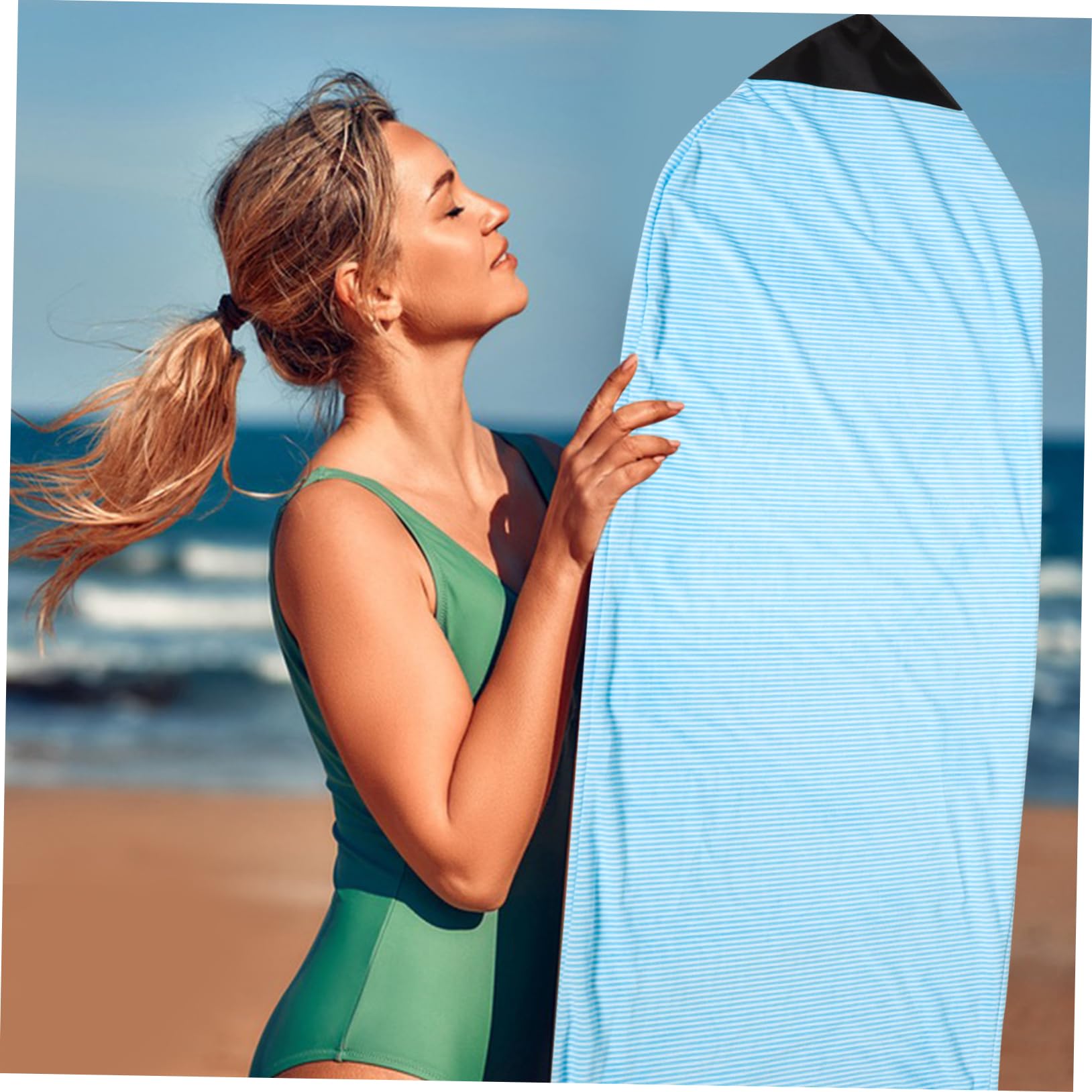 Happyyami Funda De Surf Plegable y Ligera Protección UV Calcetín para Tabla De Surf y Wakesurf para Viajes y Almacenamiento Compatible Medidas De Tablas