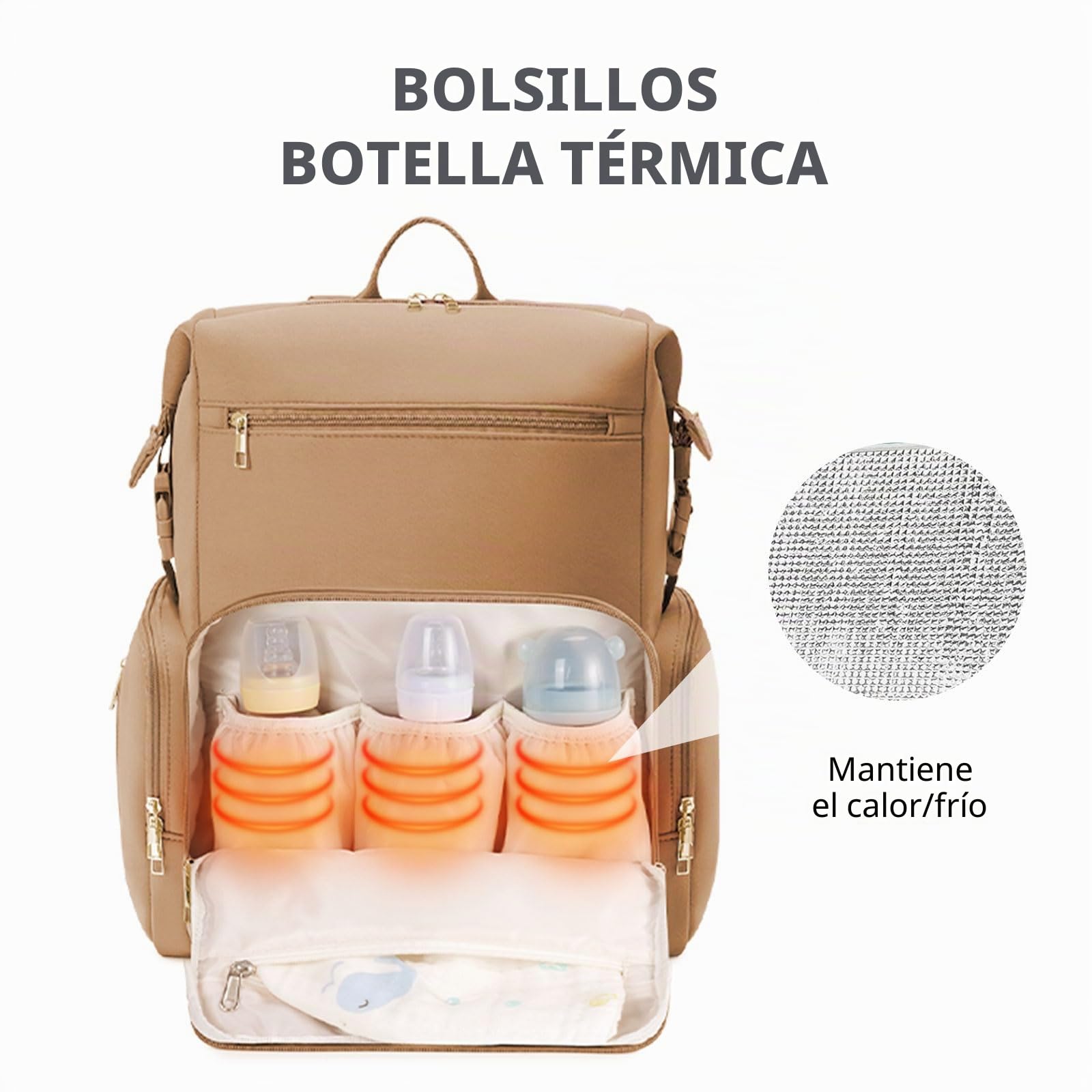CEI-CEI Mochila cambiadora de neopreno con cambiador, bolsas grandes para cambiar pañales, bolsas de maternidad para recién nacidos