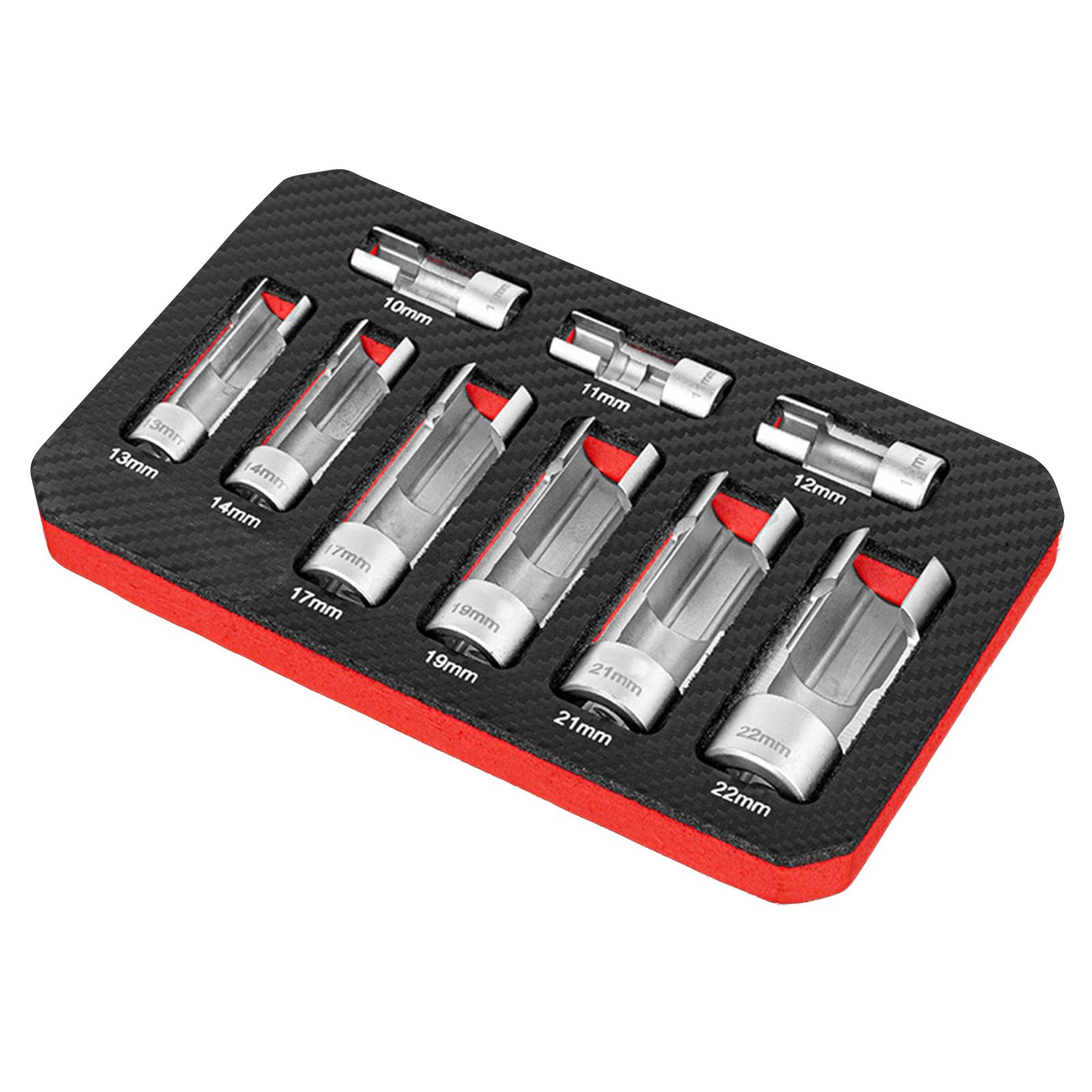 BAIMOQI 9Pcs Automotive O2 Oxygens Sensors Socket Offset Wrench Remover Tool and Thread Chasers Tool 10-22mm