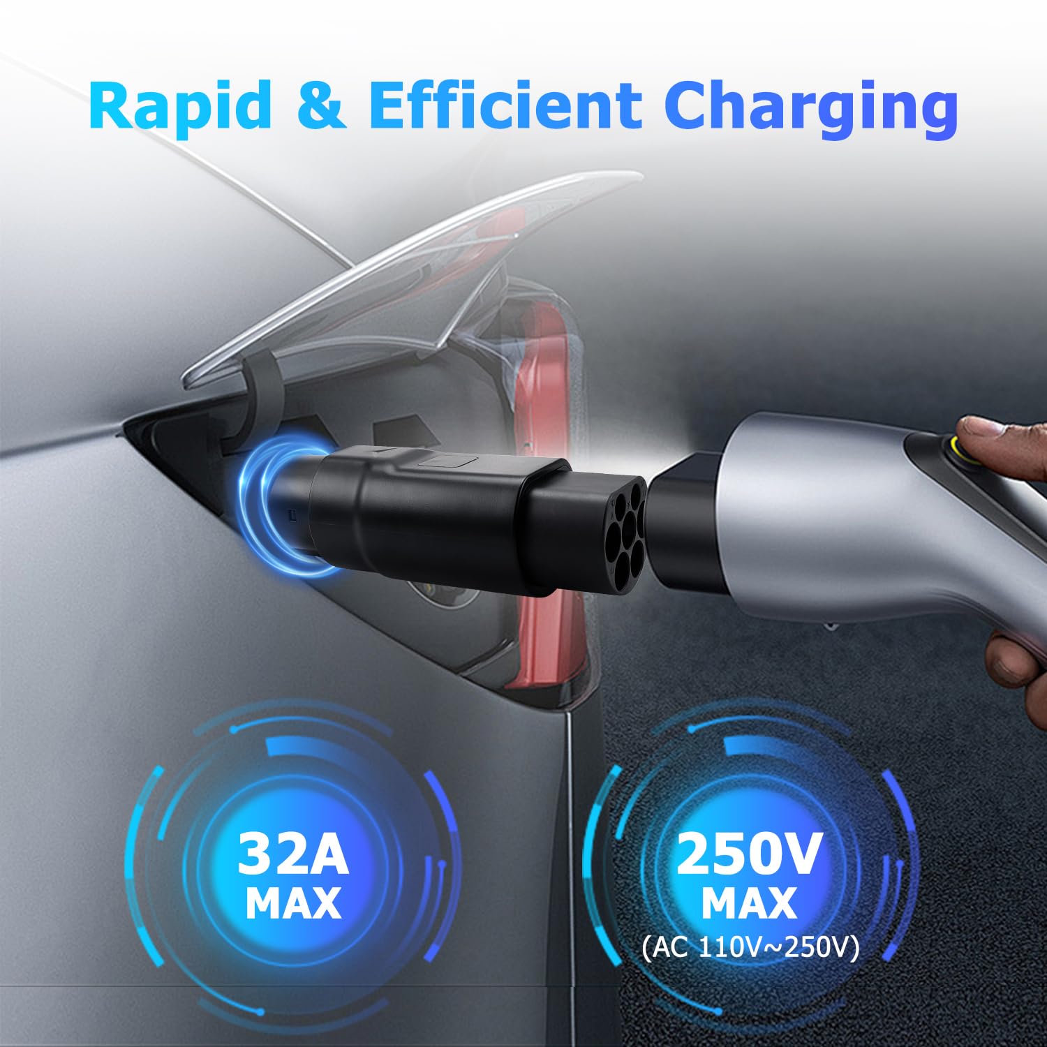 Erato Typ 2 do typu 1 adapter do ładowania EV Konwerter 32 A AC