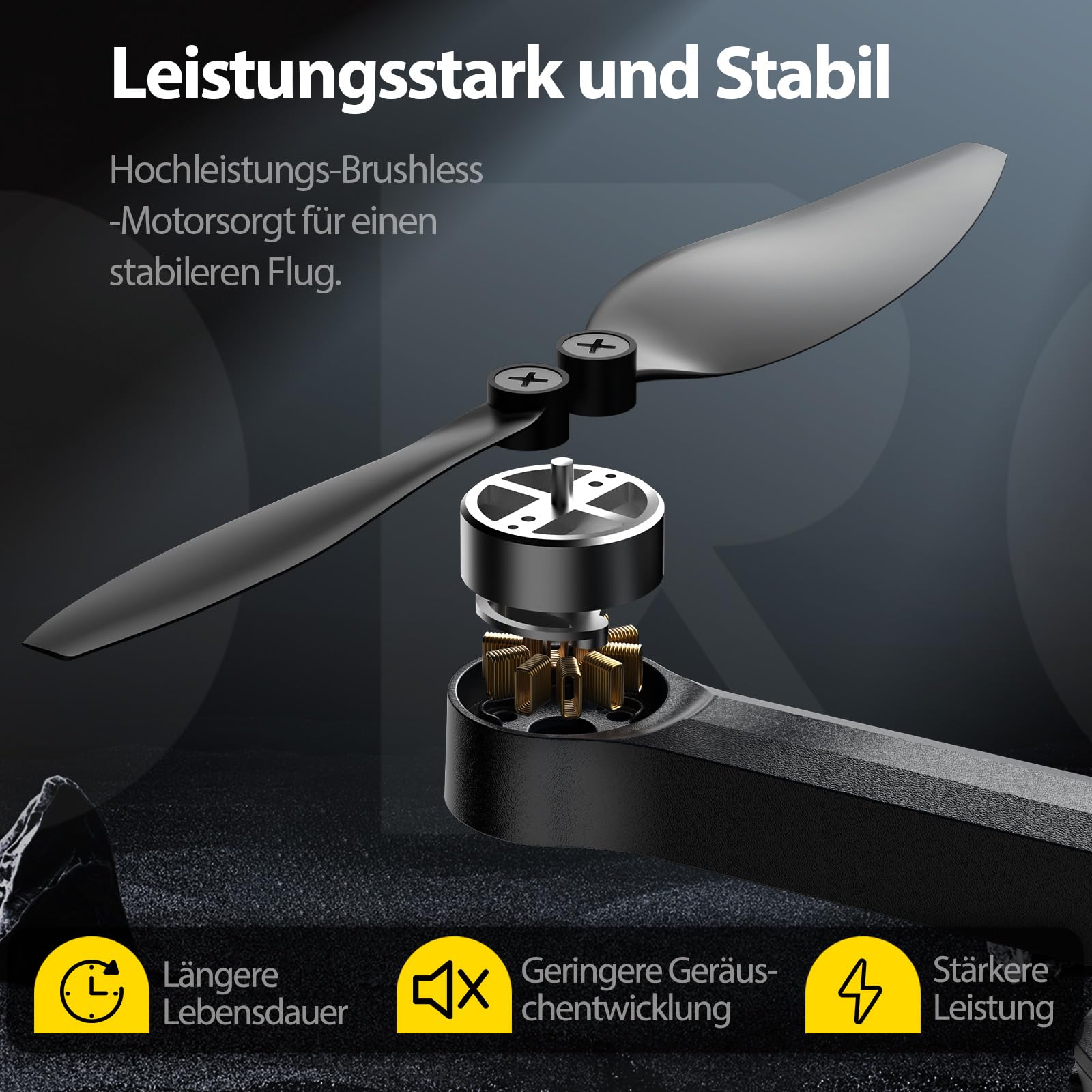 DEERC D25 Faltbare Drohne mit 1080P Kamera,40 Min. Flugzeit