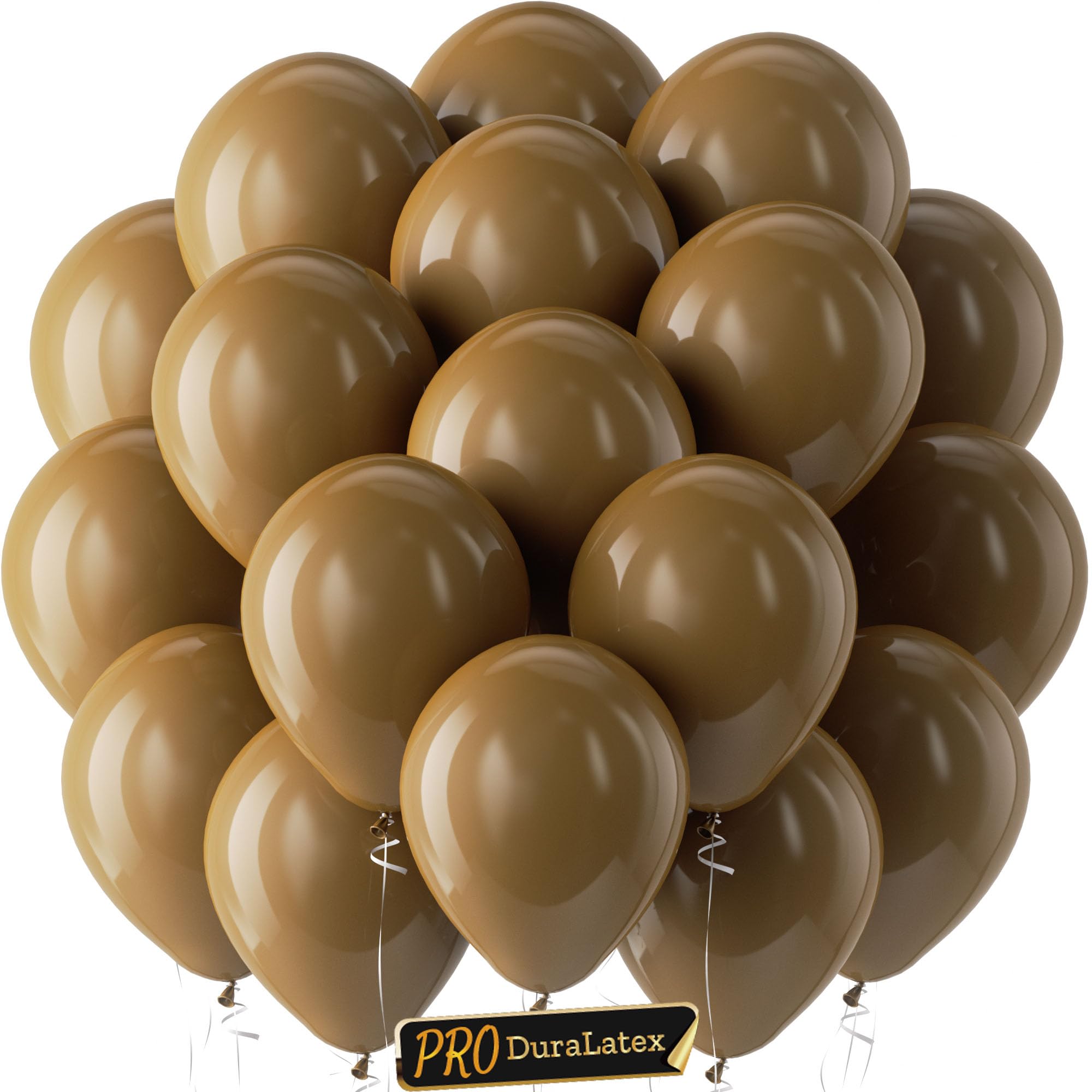 Bezente Pro Duralatex Brown Extra-Thick Balloons 120 Pack 10 inch
