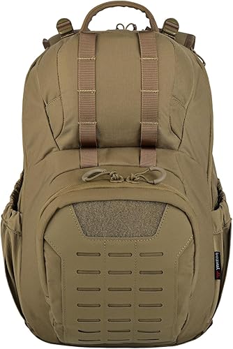 Vista 9 de vAv YAKEDA Mochila militar táctica de nailon 500D para hombres, compatible con portátiles de 12.6 a 15.6 pulgadas, bolsa diaria para senderismo