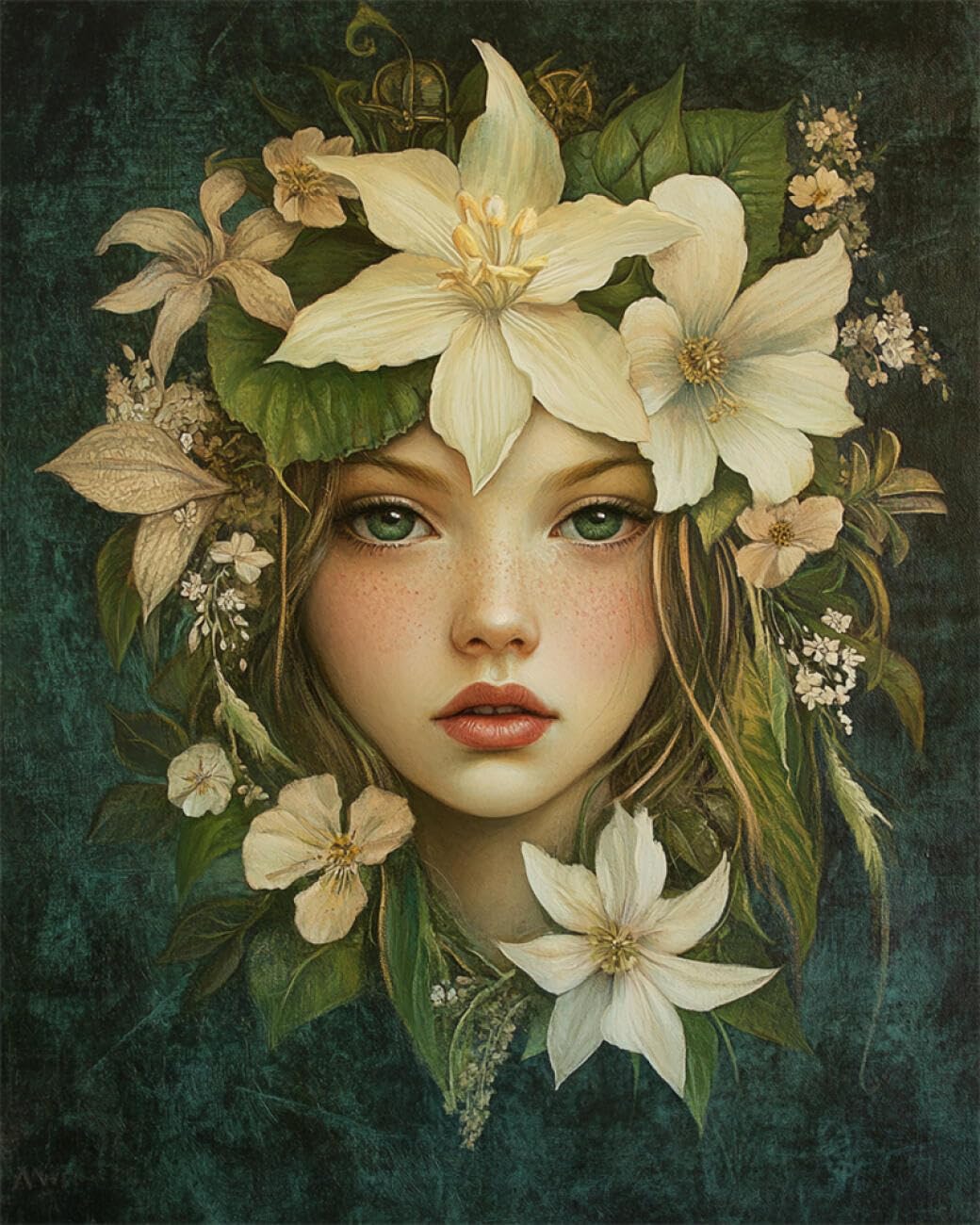 RKFLGEW 14CT Cross-Stitch Kits Fantasy Fairy Tale Elf DIY Embroidery for Adults Beginner Needlework Kit with Patterns Needlepoint Art 40x50cm