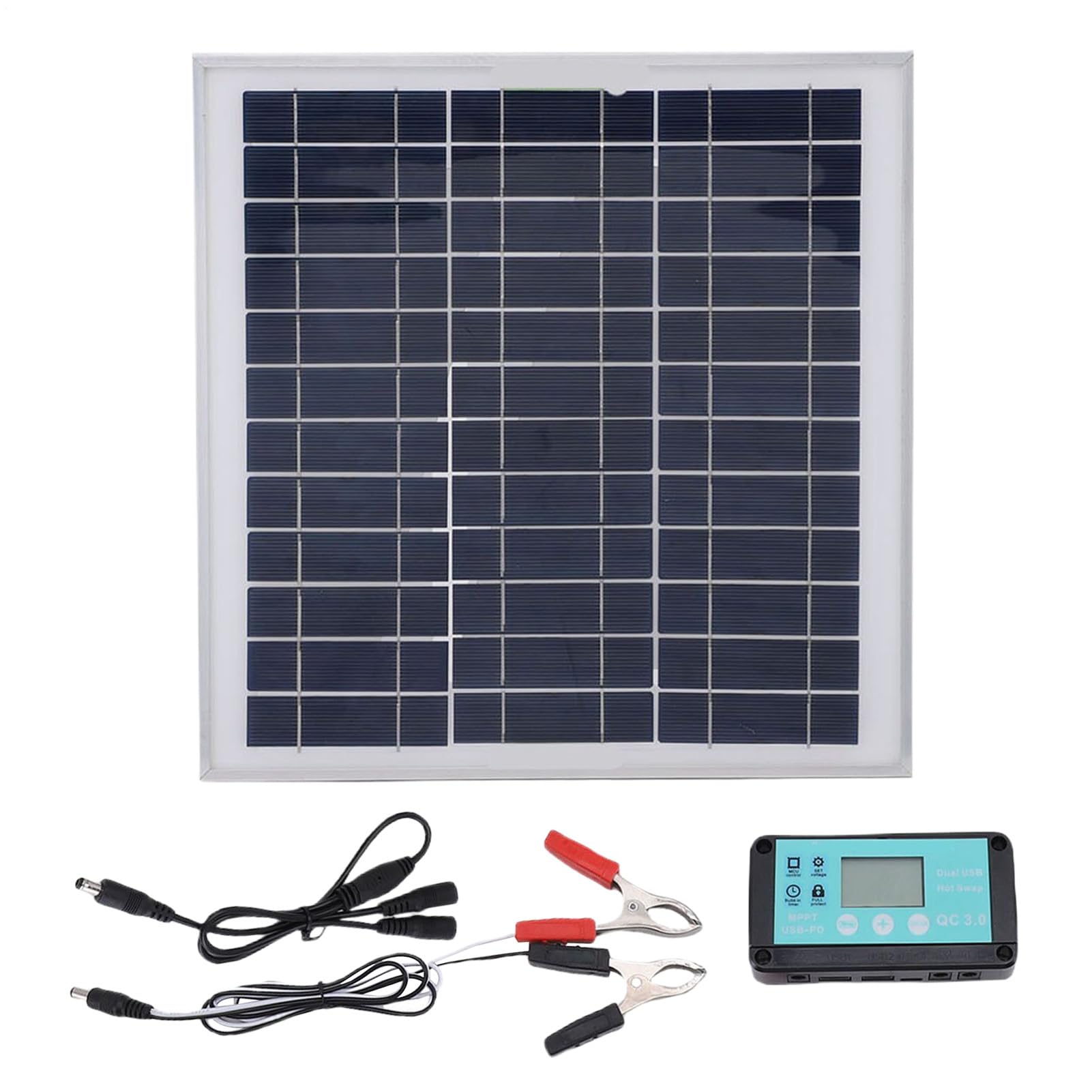 Kit di alimentazione solare, caricatore per batteria solare, kit di ricarica per auto, camion, moto, rimorchi, camper, trattori, motoslitte marine