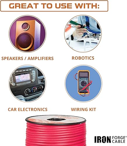 Vista 11 de Alambre primario de calibre 12, paquete surtido de 10 rollos, 100 pies de alambre de aluminio recubierto de cobre por rollo