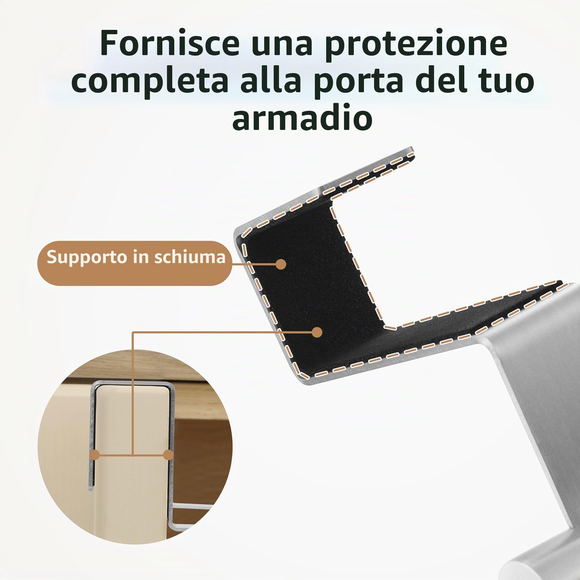 KES Appendi Asciugamani Cucina Porta Strofinacci Cucina Acciaio Inossidabile SUS304 Porta Salviette Barra Canovaccio Porta Porta Asciugamani 2 Pezzi, KTH200S26-2-P2