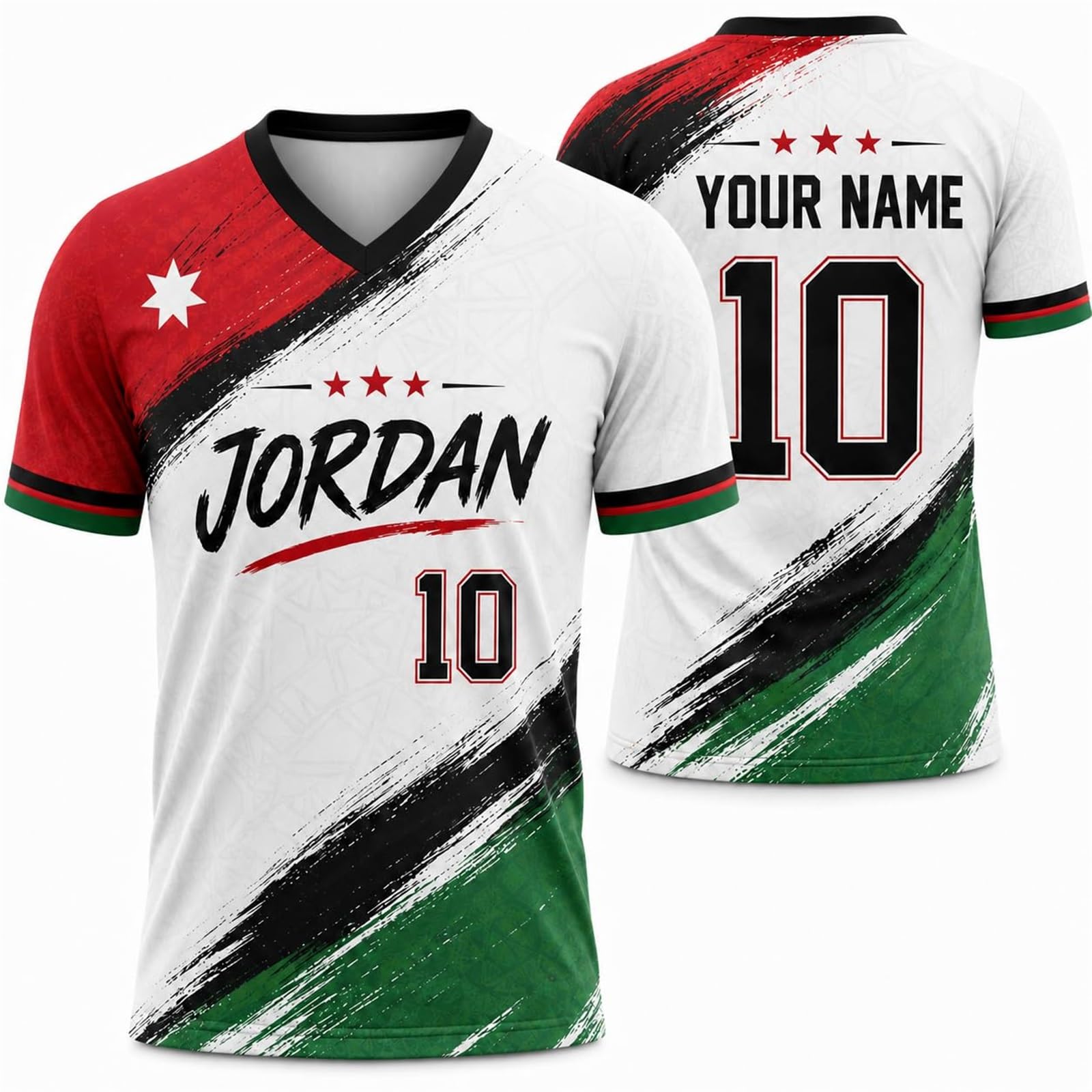 Personalised Name Number Football Shirt 2026 Men Women Youth (Jordan)