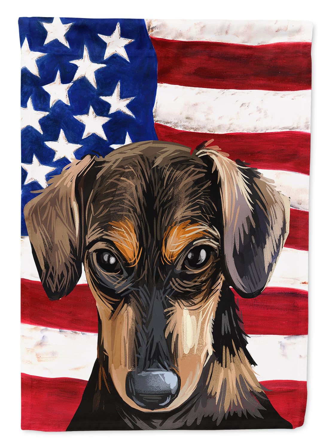 Caroline's Treasures CK6699CHF - Bandiera americana a forma di cane serbo, misura grande, multicolore