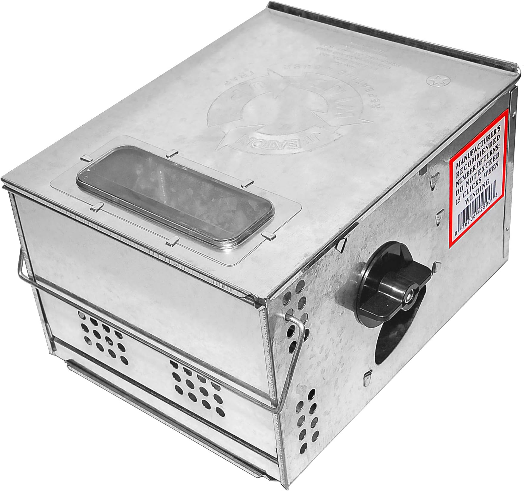 JT Eaton 425 Galvanized Steel Wind Up Multiple Catch Mouse Trap with Inspection Window (Pack of 12)