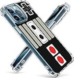 Gifun Hard PC Bumper Shockproof Clear Soft Slim Design Pattern Case for iPhone 13 Pro Max 6.7inch 2021 Cover - Retro Game
