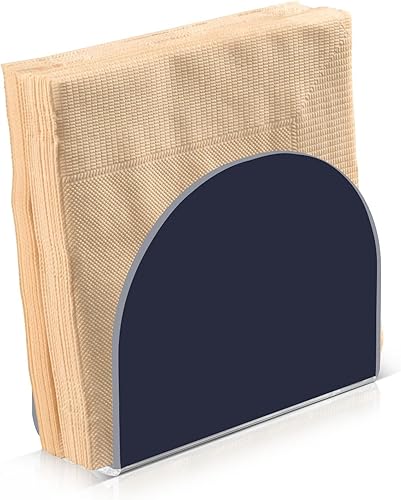 Servilletero azul marino para mesa, dispensadores de servilletas de tejido acrílico, servilleteros transparentes para cócteles, fiestas, bodas, Azul