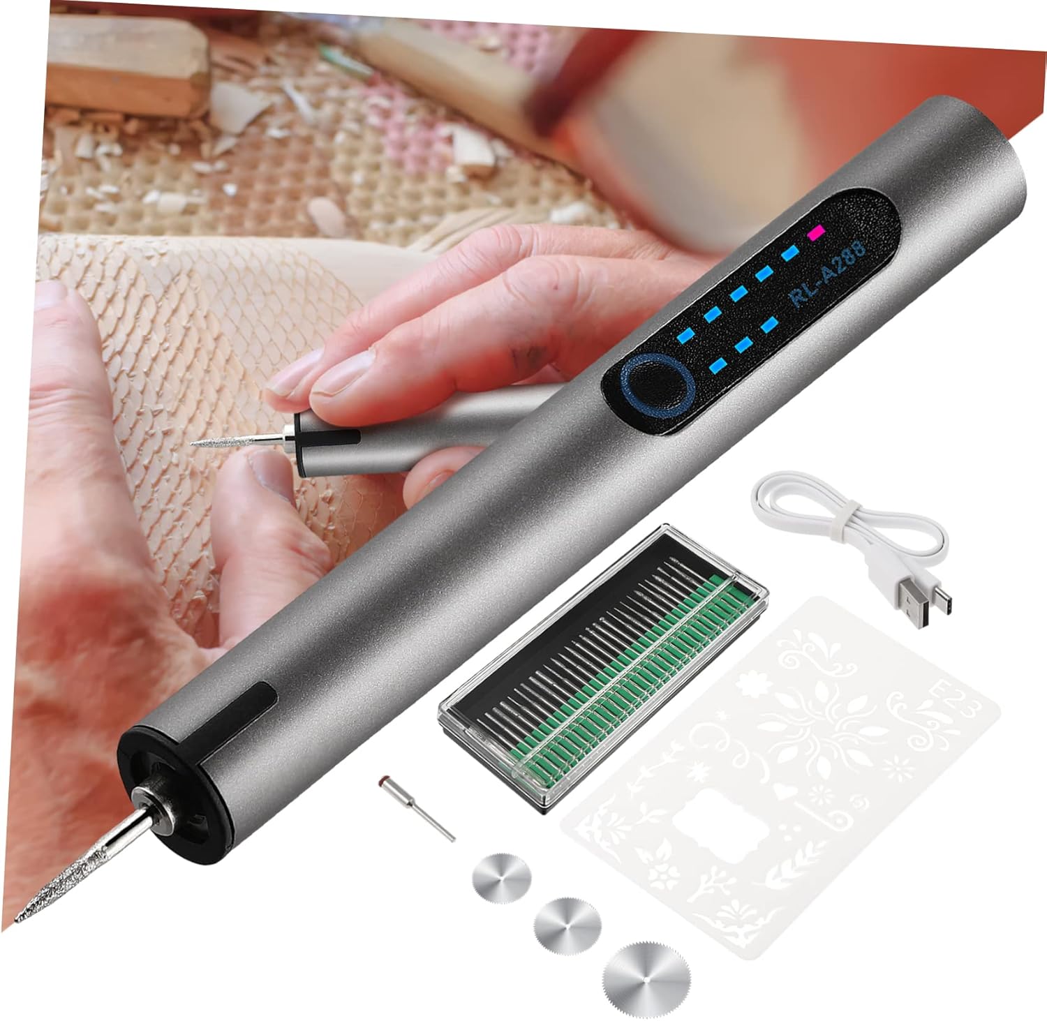 DOITOOL 1 Set Polisher Electric Tools for Men Glass Engraving Machine Miniature Kits Etching Pen