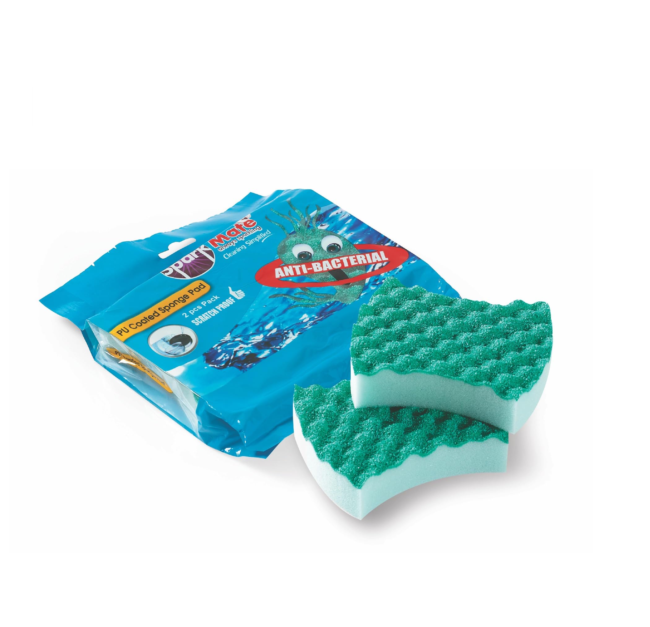 Sparkmate By Crystal PU Coated Sponge Pad, Set of 2,10.5cm X 8.5cm (B0C77HDJ8B) Amazon Price History, Amazon Price Tracker