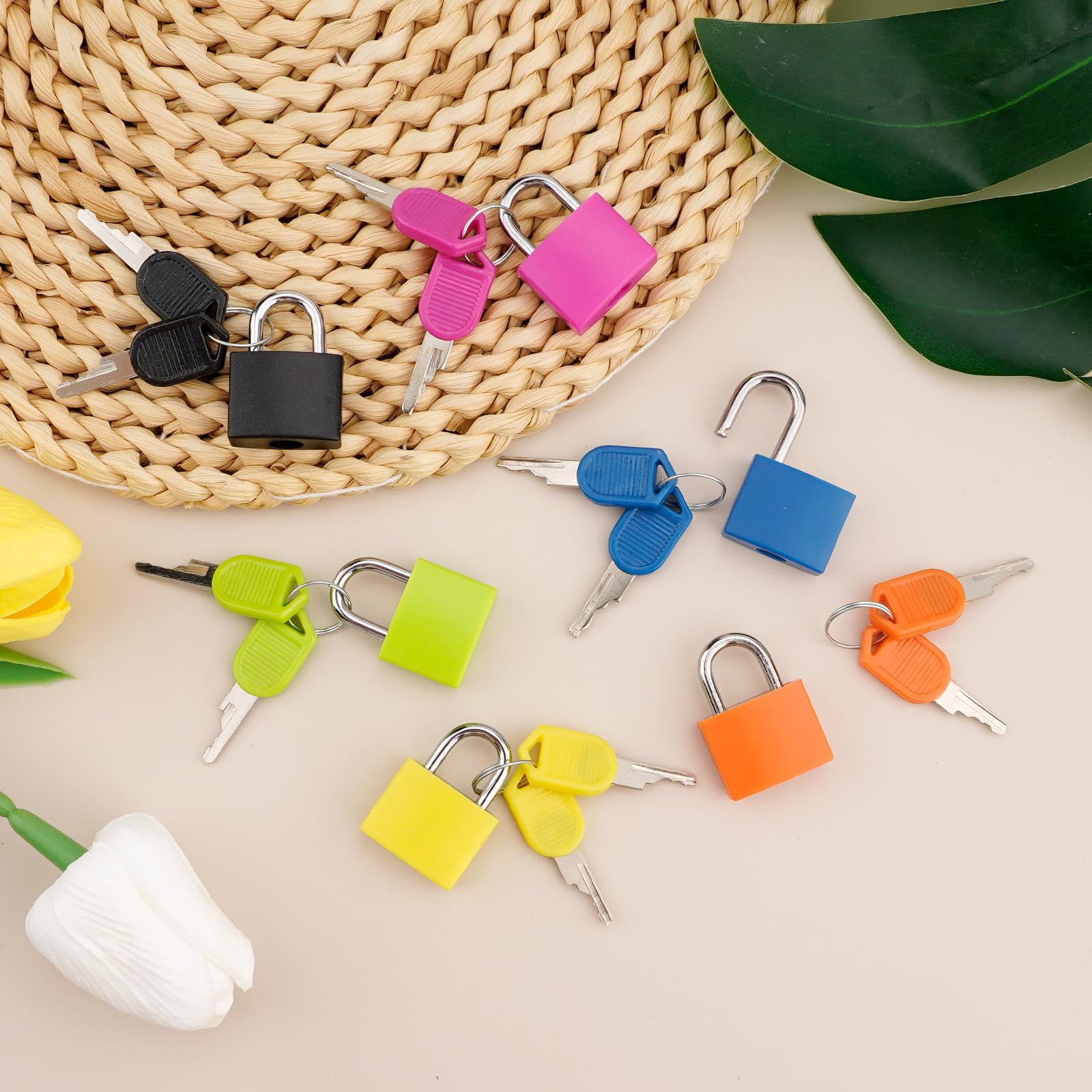 10 Petits Cadenas à Bagages Multicolores Avec Clés - Mini Serrures De Voyage Solides Pour Valises, Sacs à Dos Et Casiers De Gym