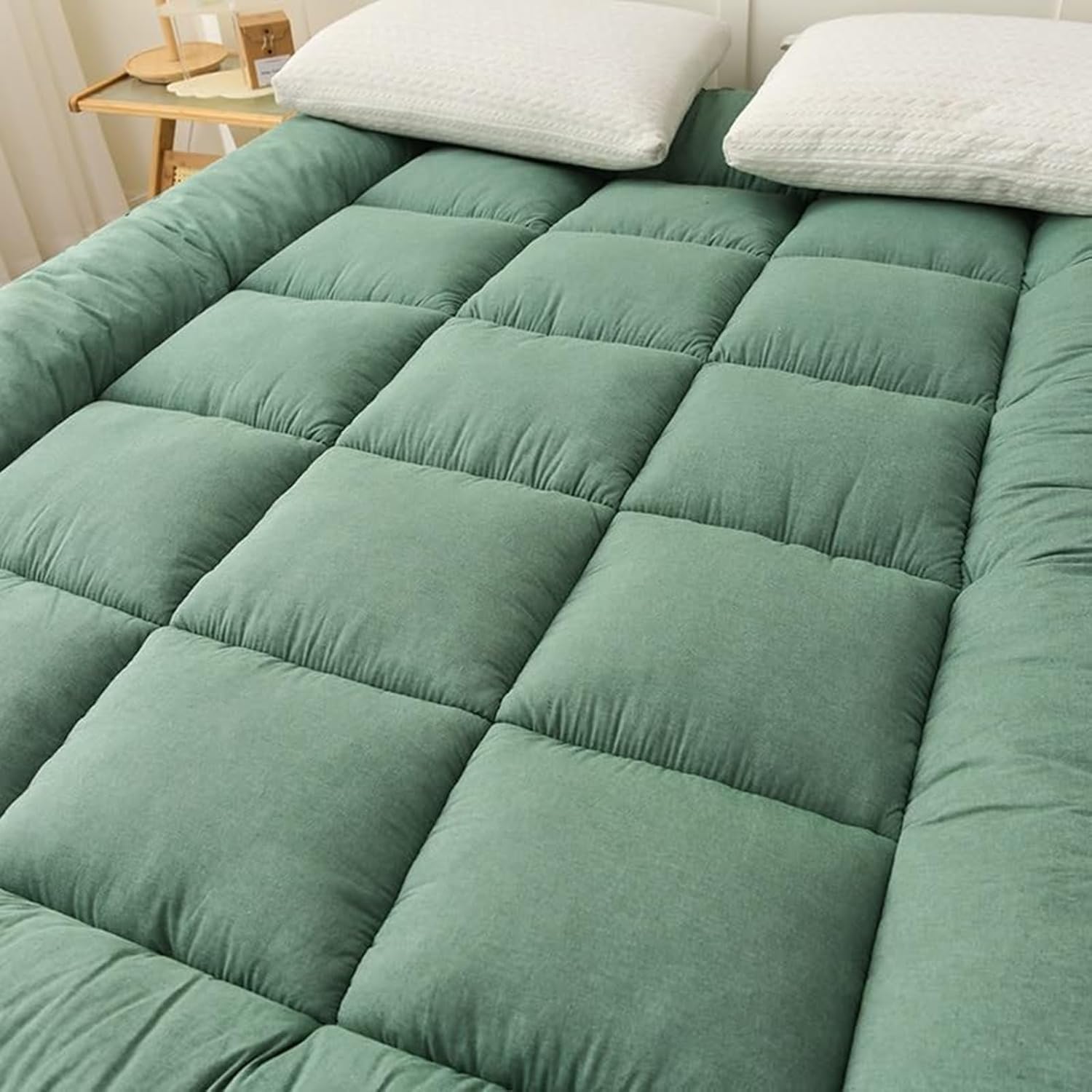 Matelas Futon Japonais Pliable - Tapis De Sol 1 Place 70/190 ou 2 Places 140x190 - Coton (A,1.5mx2m)