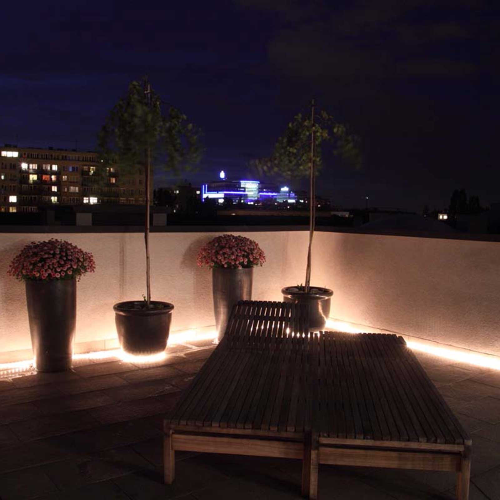 Kanlux 50 Meter LED GELB Lichterkette Lichtschlauch Lichterschlauch IP44 wasserdicht LED Schlauch für Innen- und Aussenbereich farbig (50 Meter GELB) energiesparende LED stromsparend