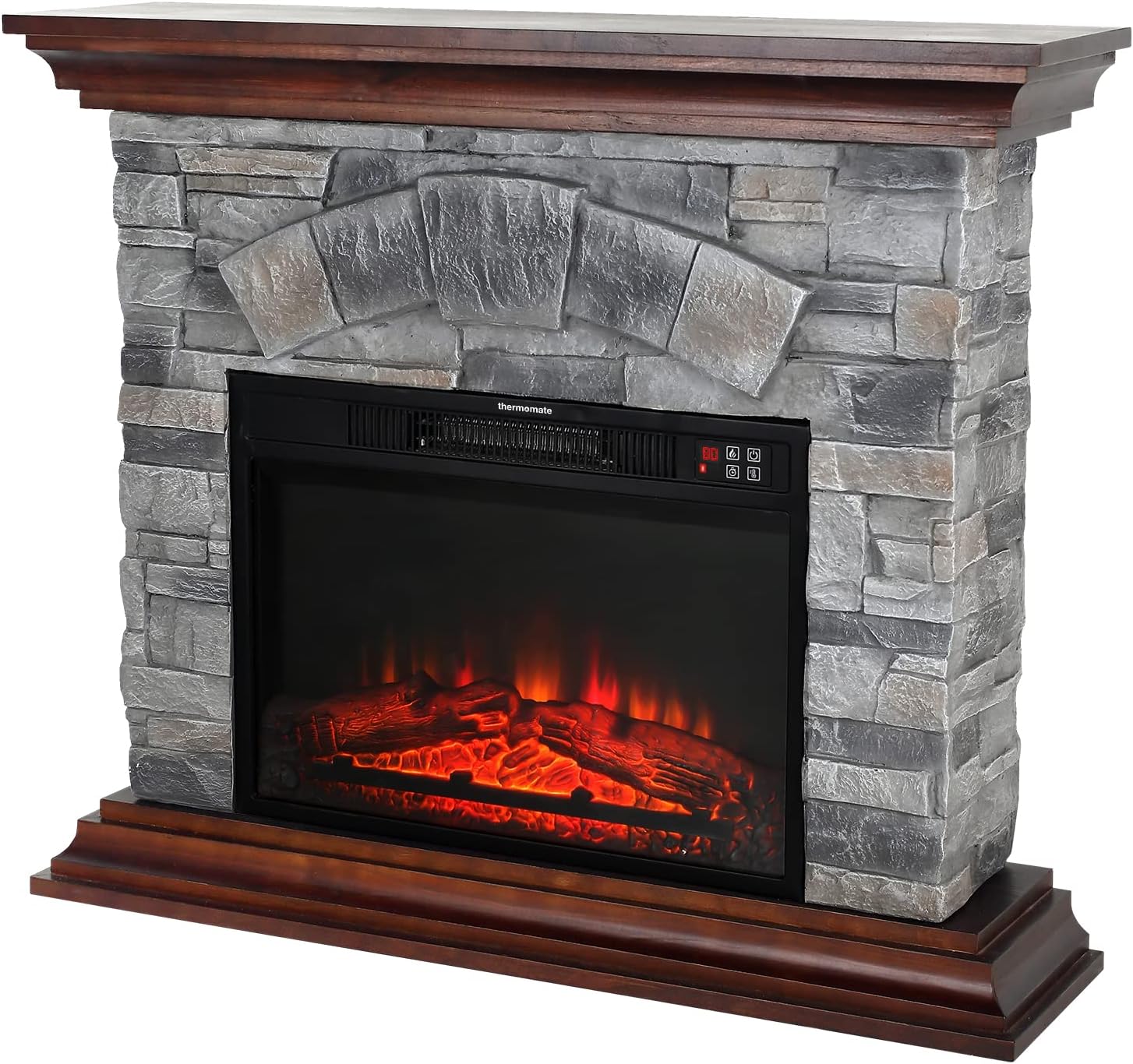 Country Living Dixson 55 Inch Wood Mantel with Faux Stone