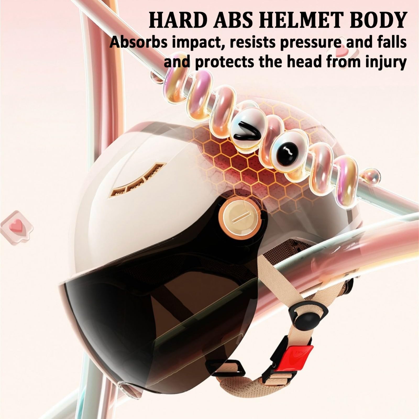 Kask motocyklowy | Otwarty kask motocyklowy, certyfikat ECE 22.06, nowoczesny kask motorowerowy, z wizjerem przeciwsłonecznym i zdejmowanymi nausznikami, uniseks