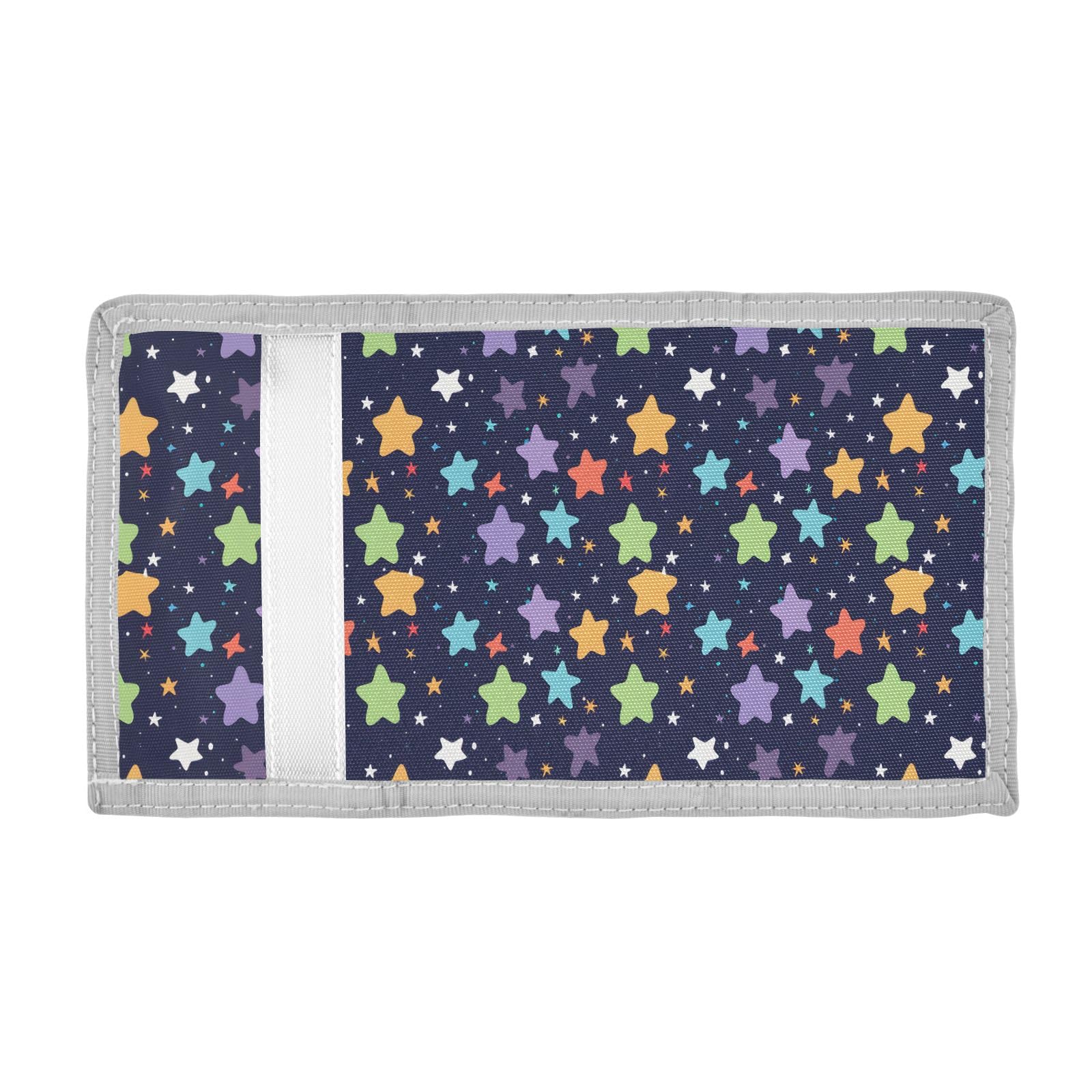 ALAZA Kids Wallets for Boys Girls Toddler Trifold Wallet Children Small Stars with Zipper Coin Pocket