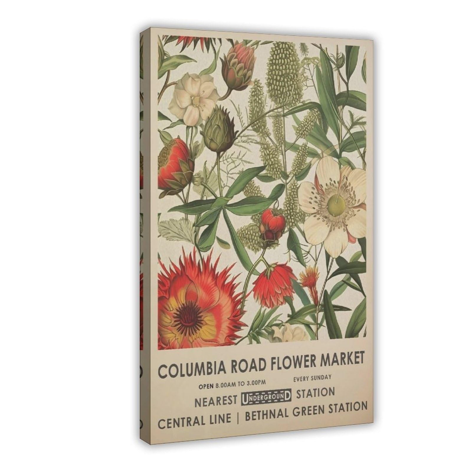 Mghdgd Columbia Road Flower Market, Vintage Flower (7) Canvas Poster Wall Art Decor Print Picture Paintings For Living Room Bedroom Decoration 12X18inch(30X45cm)