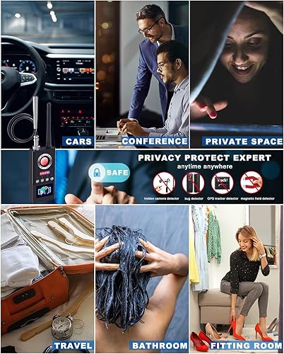 Miniatura 6 de GUMOZU Detector de dispositivos ocultos, detectores de cámara oculta Pro con escaneo automático AI, rastreador GPS magnéticodetectores de errores