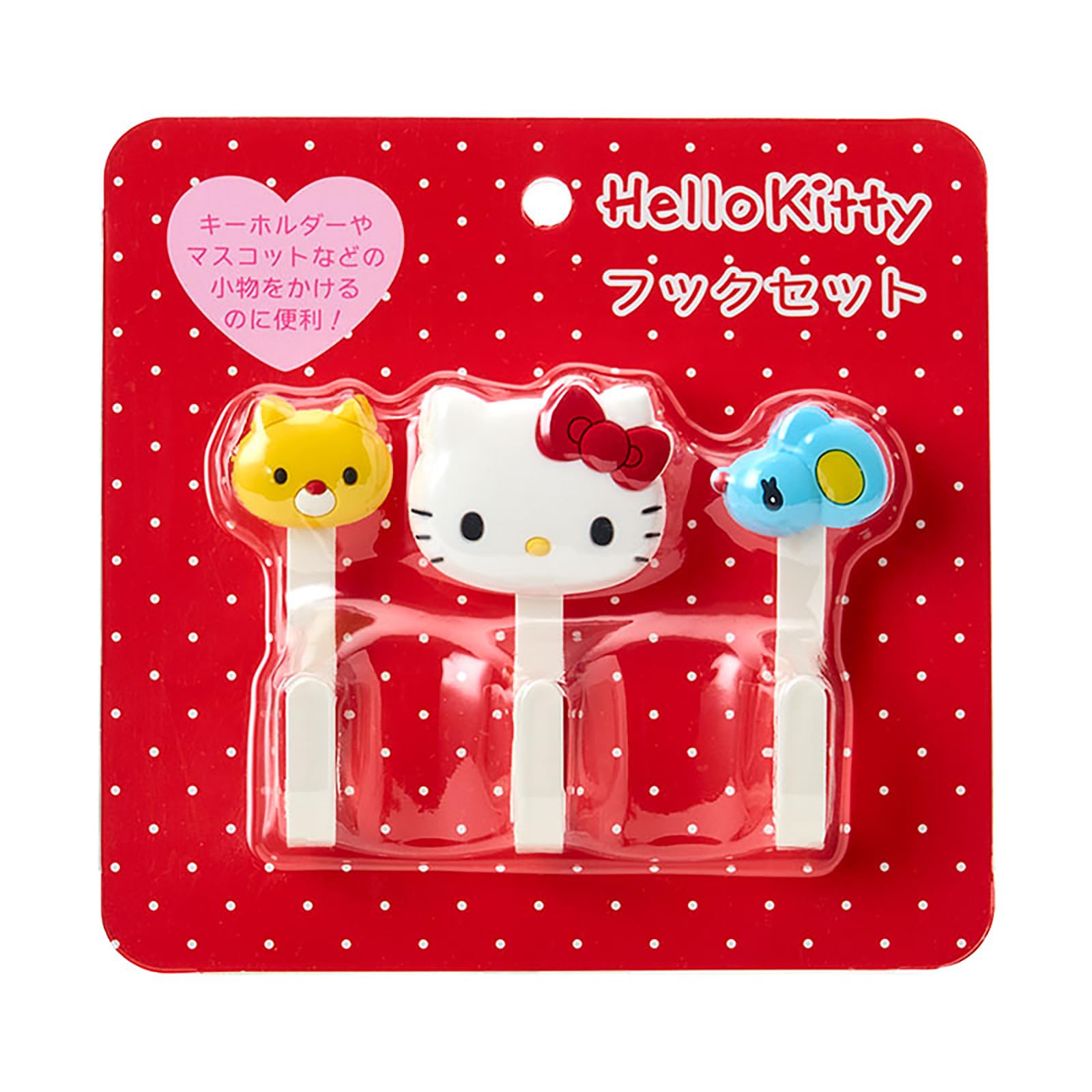 【新品】ハローキティ　メッシュパネル　フックトレイ　フック3点セット　サンリオ Amazon.co.jp: サンリオ(SANRIO) フック3個セット ハローキティ 192023
