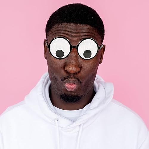 Miniatura 5 de Googly Eyes, divertido juguete de bromas de gafas, novedosas gafas gigantes que sacuden