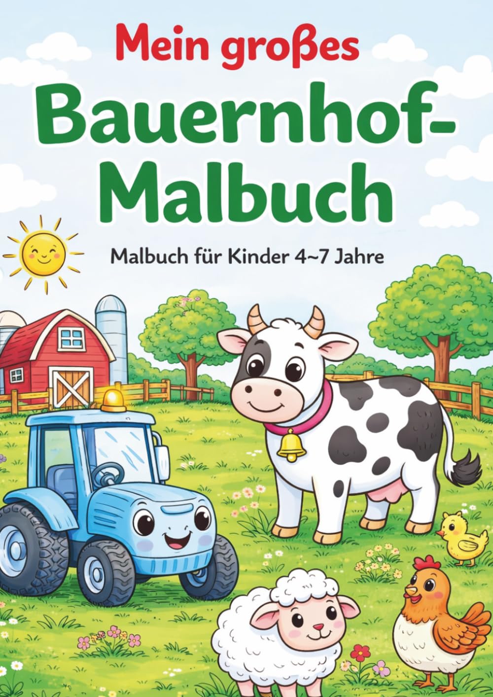 Mein großes Bauernhof-Malbuch: Malbuch für Kinder 4–7 Jahre