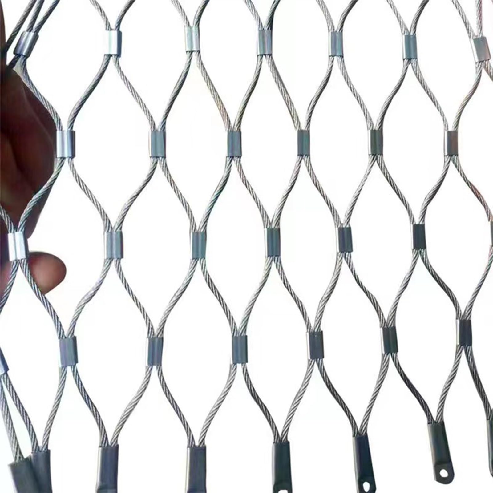 ASumPio Malla De 10 Cm De Acero Inoxidable 304, Red Segura para Balcón, Malla De Protección contra Caídas para Perros Y Gatos (Malla10 Cm, 1,5 X 20 M)