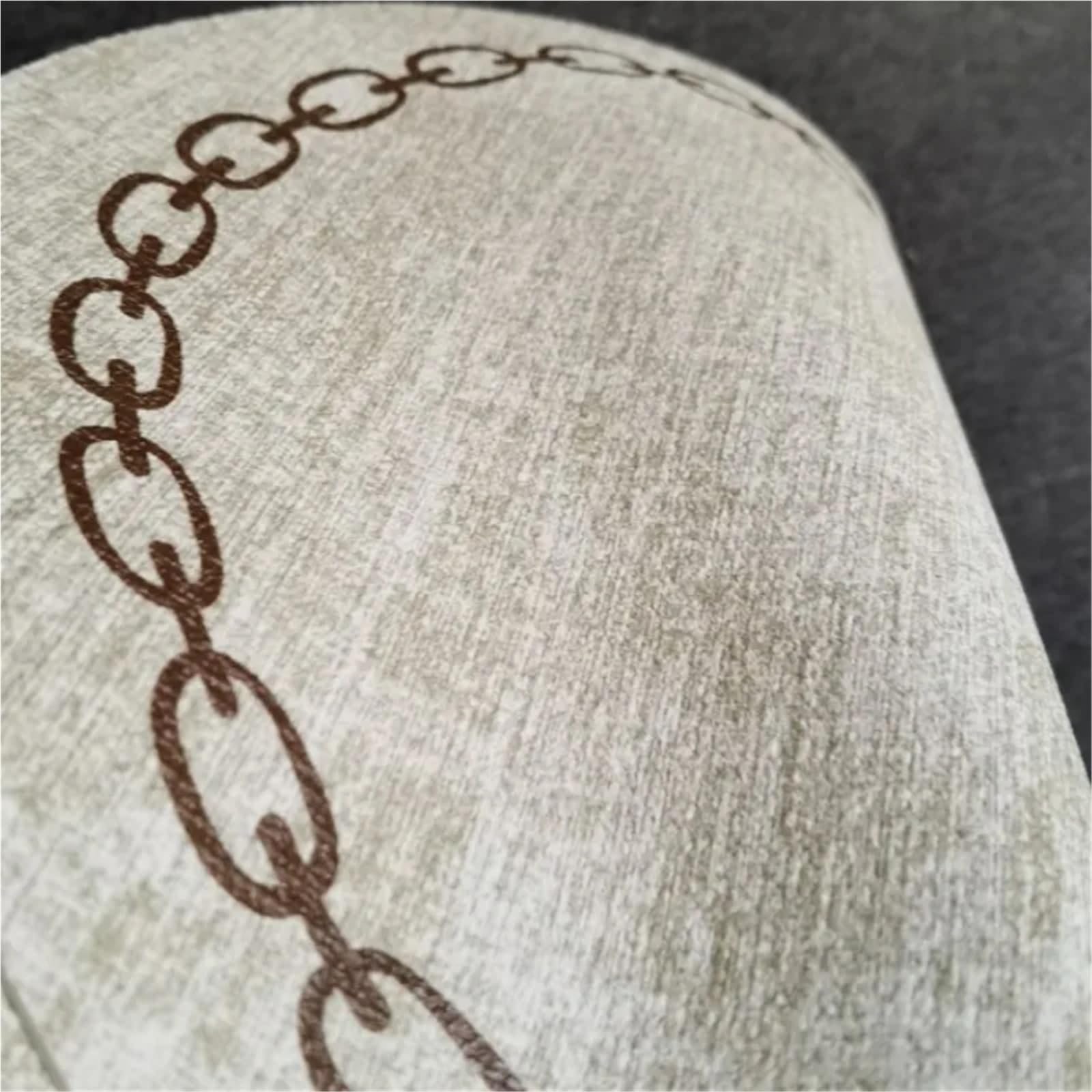 Faux Leather Placemats Lot de 1/4/6 Sets Table ovales en Similicuir, lavables, résistants à la Chaleur, antidérapants et imperméables(Chain O Light Grey,30x44cm 6pcs)
