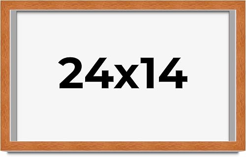 Miniatura 298 de Marco marrón de 18 x 24 pulgadas, marco de madera maciza de nuez de miel, ancho de moldeo de 0.875 pulgadas, profundidad de rabo de 0.875 pulgadas