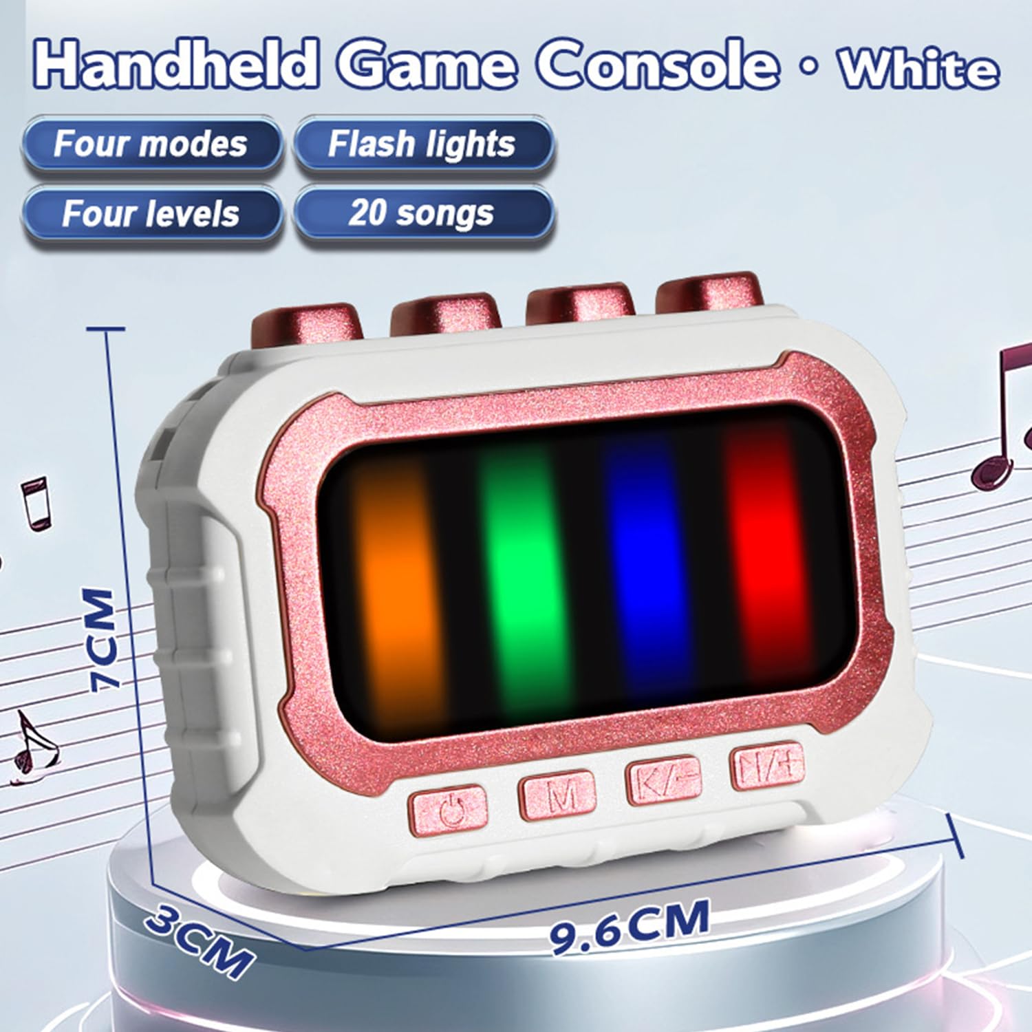 Music Rhythm Game Machine, Fast-Press Reaction Challenge Game for All Ages Portable Musical Sensory Fidget Toy - Image 2
