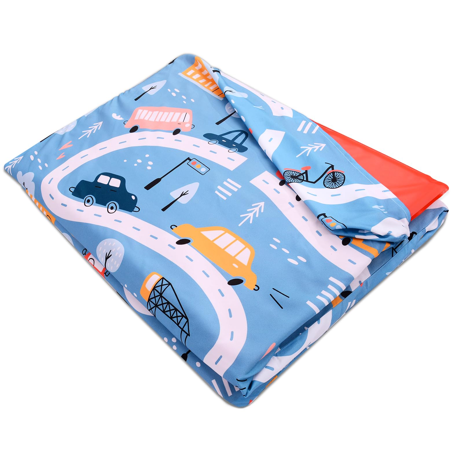 Cloele Kids Nap Mat Cover for Boys Girls - Full Nap Mat Washable Sheet 50" x 26.5" Sewn-in Flap Design Rest Mat Cover Perfect for Preschool and