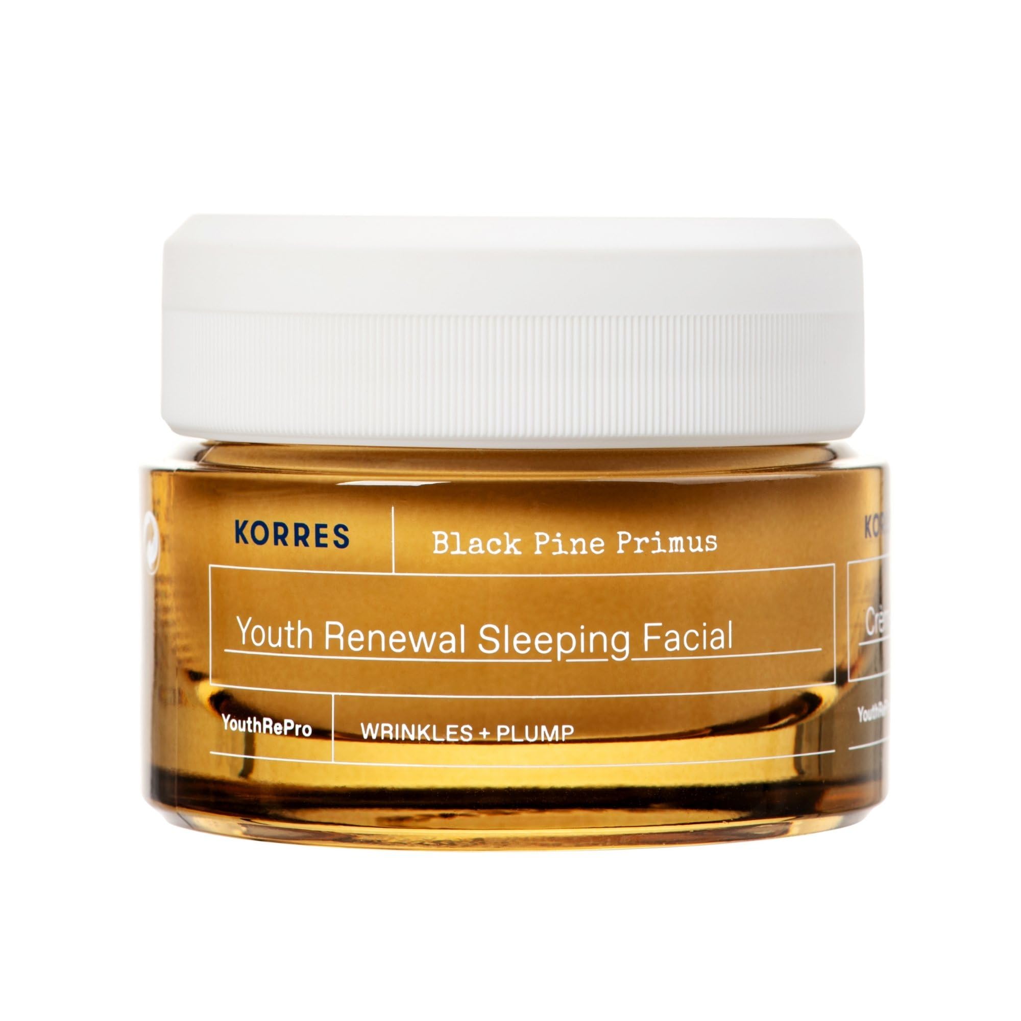 KORRES BLACK PINE PRIMUS crema notte rinnovatrice contro le rughe, per una pelle più tonica durante la notte, senza siliconi e parabeni, vegan, 40 ml