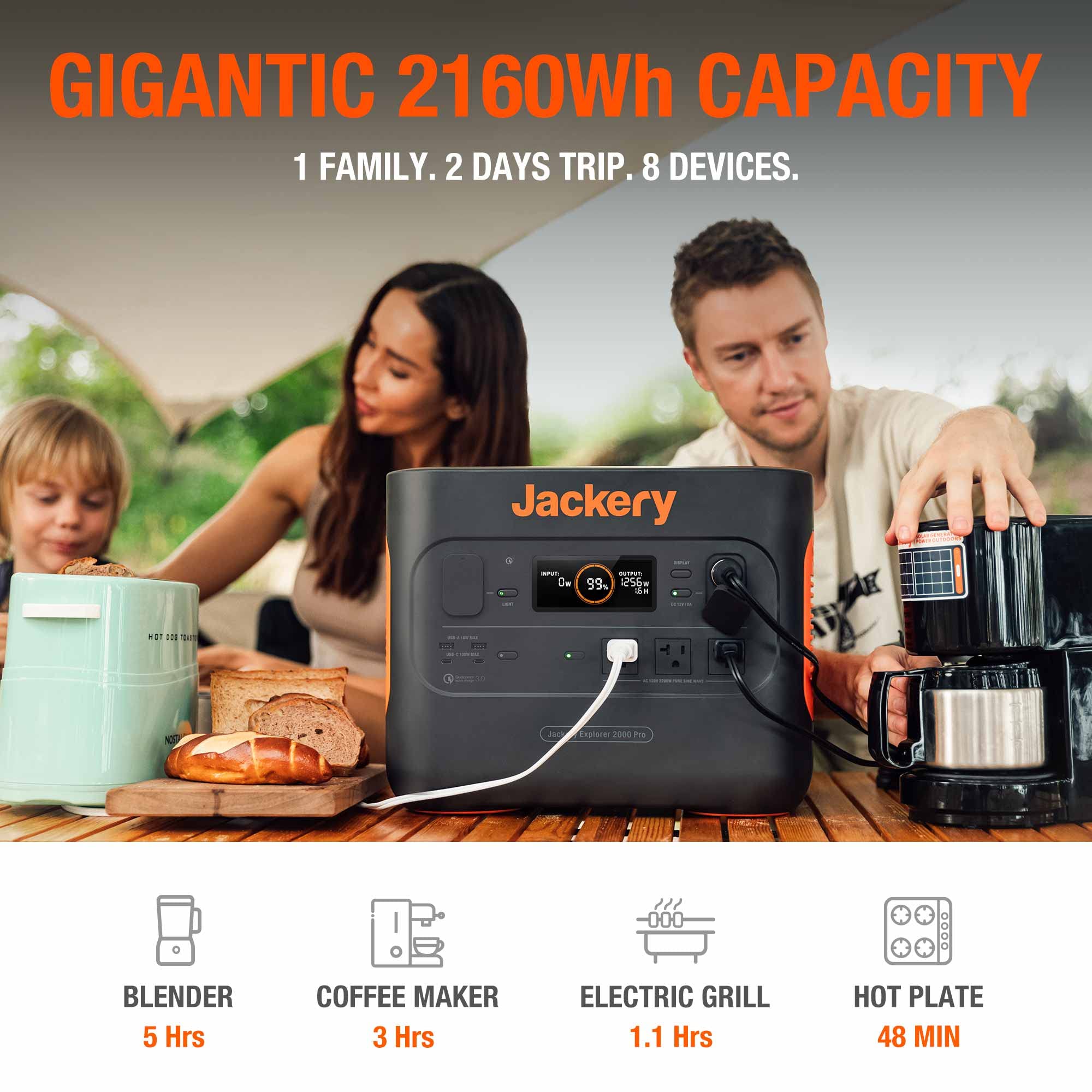 Buy Jackery Solar Generator 2000 Pro, 2160Wh Generator Explorer 2000