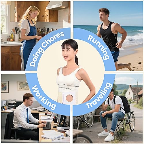 Miniatura 6 de WEEOATAR Stealth - Cinturón de ileostomía, fácil acceso con adhesivo mágico, dispositivo de estabilización de ostomía transpirable y elástico para