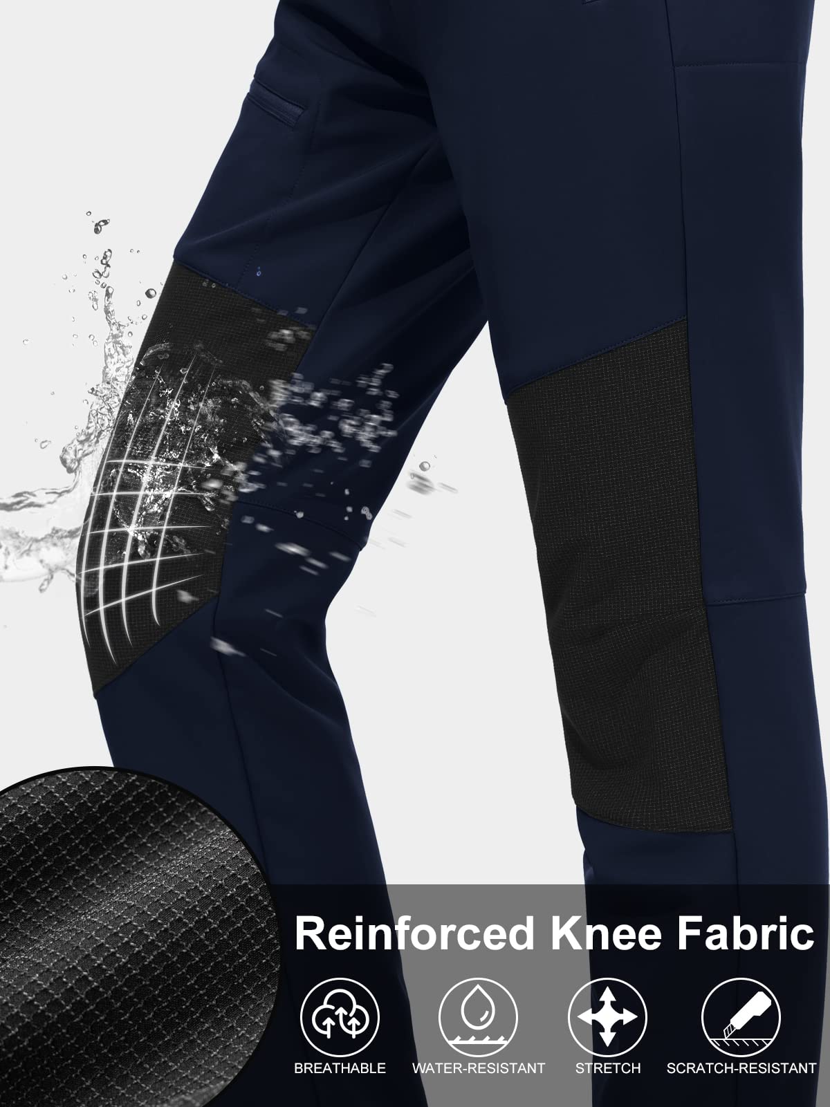 MOCOLY Pantaloni Trekking Donna Pantaloni Sci Invernali Impermeabili Felpati Termici Softshell Pantaloni Tuta Larghi Pantaloni Sportivi da Cargo per Montagna e Sport Outdoor Lavoro