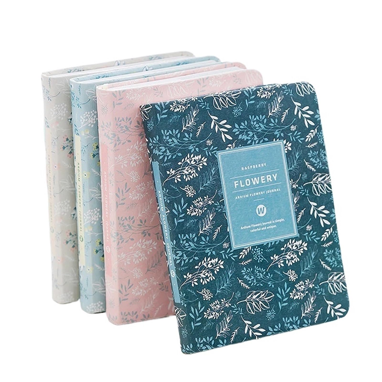 Inspirierendes Notizbuch 2 stücke A6 Zeitplan Vintage Jährlich Tagebuch Wöchentlich Monatlich Tagesplaner Blume Organizer Papier Notebook Schule Agenda Versorgung(Dark Blue)