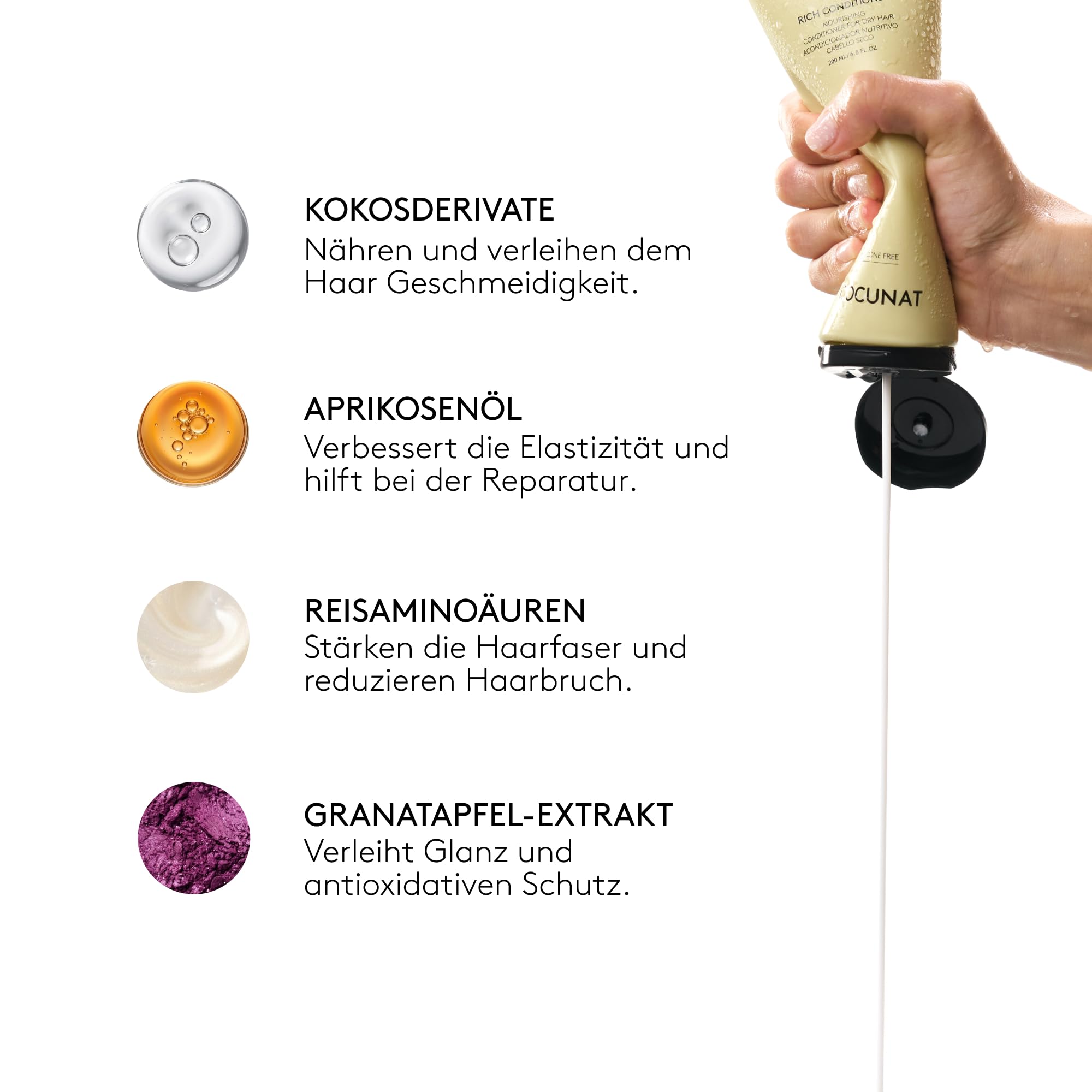 COCUNAT - Rich Pack für trockenes Haar - Natürliches Shampoo und Conditioner - Geschädigtes oder gefärbtes Haar - Feuchtigkeitsspendend - Sulfat- und silikonfrei - für Curly-Methode geeignet