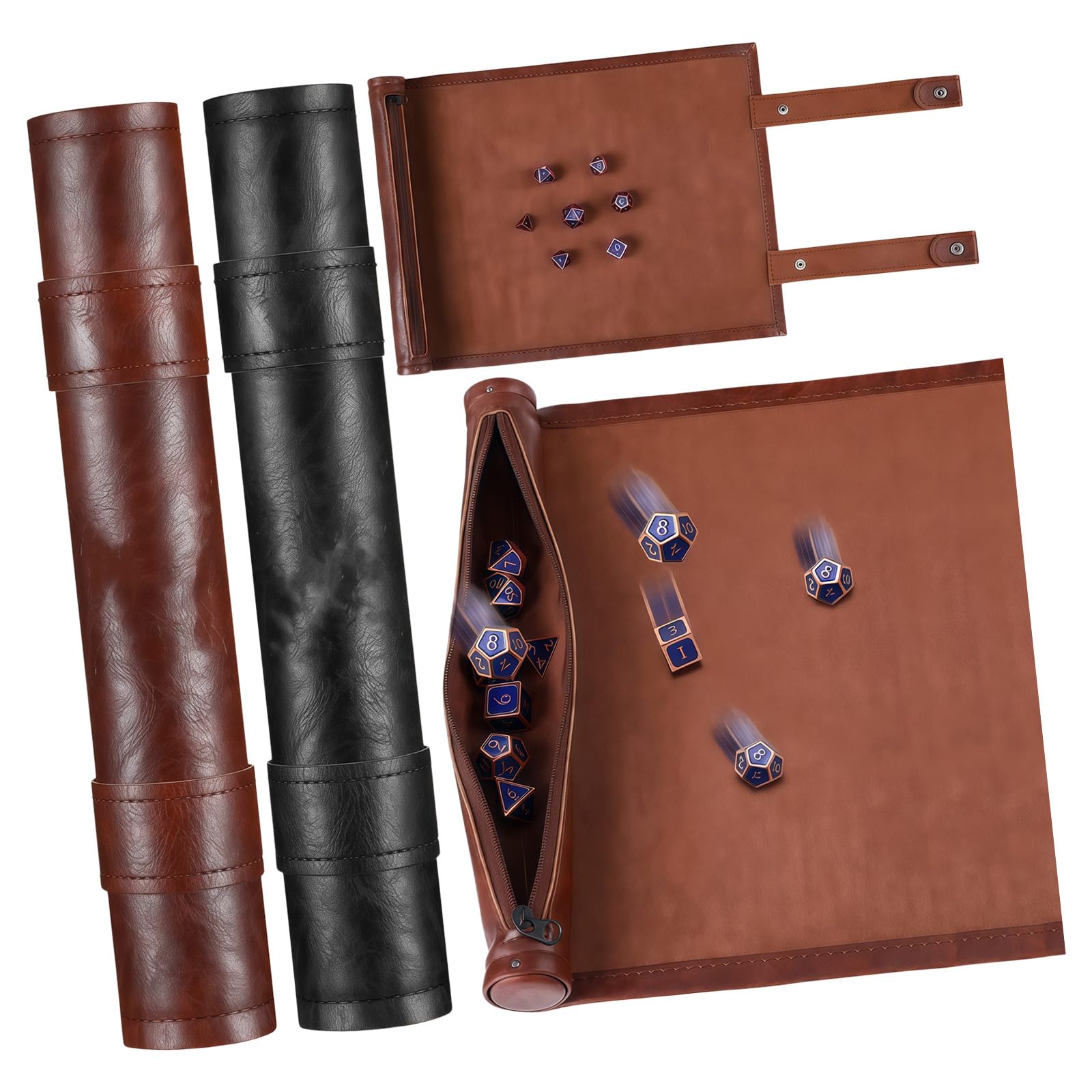 Multipurpose PU Game Board Foldable Dices Tray Gaming Accessories for Easy Storage and Quick Setup During Gatherings Nonslip Die Pad