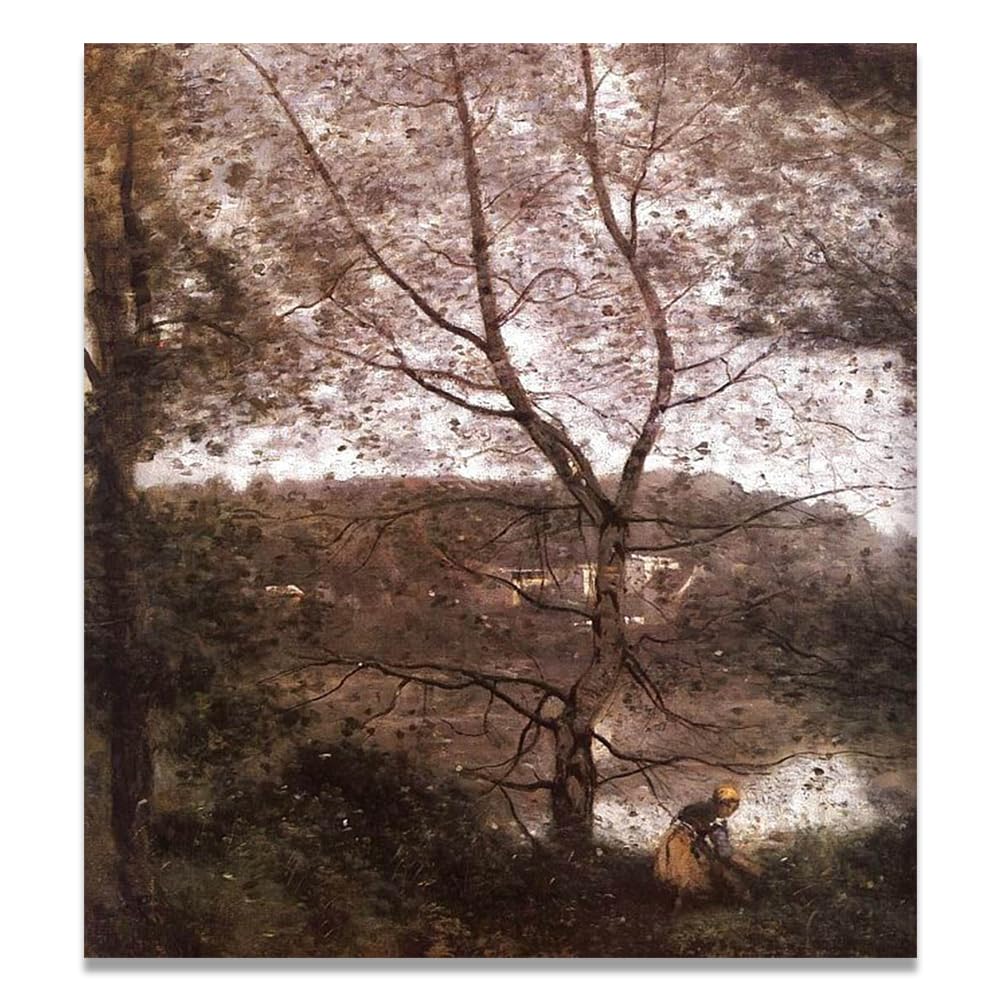 Lienzo de arte vintage de 60x66cm: decoración clásica para dormitorio y sala sin marco 8