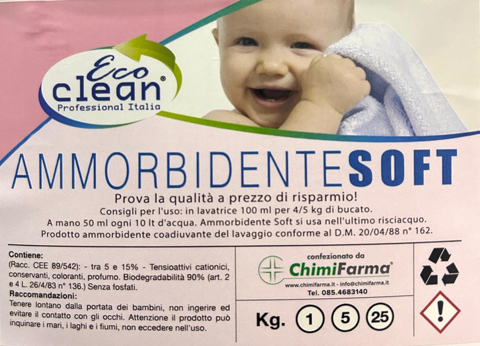 AMMORBIDENTE SOFT per lavaggio a mano o in lavatrrice 5 kg