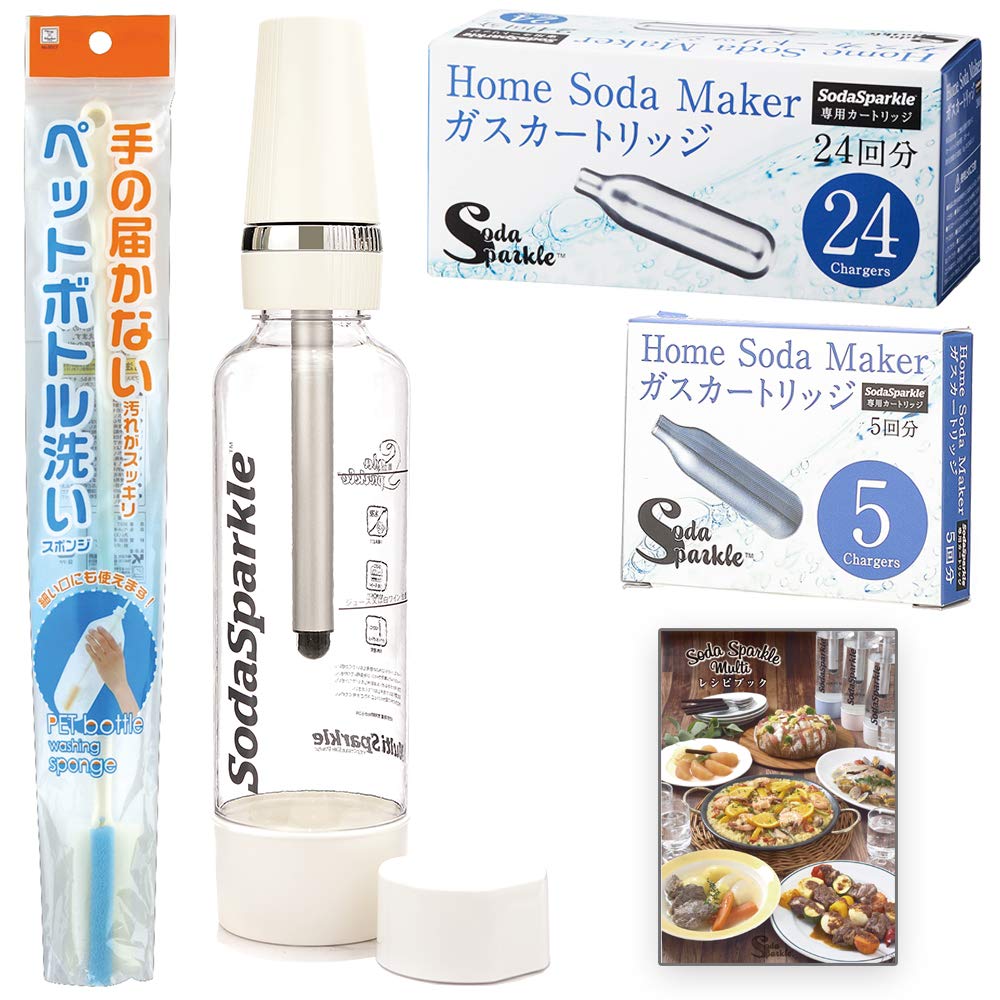 ソーダスパークル(マルチスパークルII)+ガスカートリッジ29本セット　ホワイト Amazon | マルチスパークル 2 ホワイト【特別セット】 + ガス
