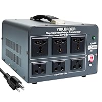 Vista 9 de Yinleader Convertidor de voltaje de 500 W, transformador de 110/120 V a 220/240 V, convertidor de paso de voltaje de 110 V a 220 V, 220 V a 110 V