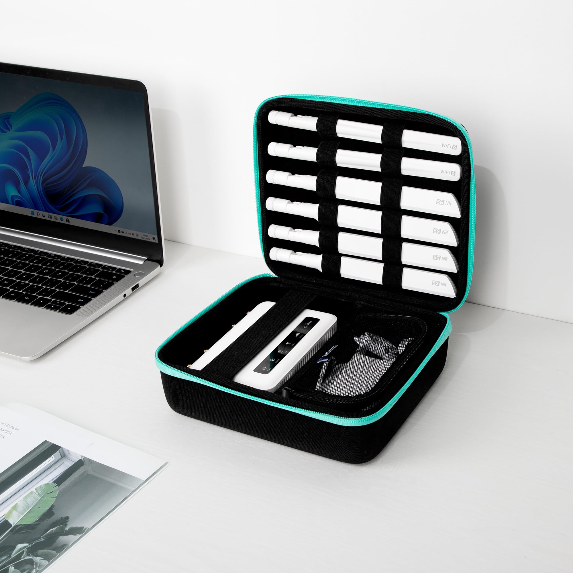 GL.iNet Estuche Organizador Grande de Viaje | Bolsa para Disco Duro | Compatible con Cargadores, Cables, routers de Viaje y routers celulares (X2000, X3000, XE3000)