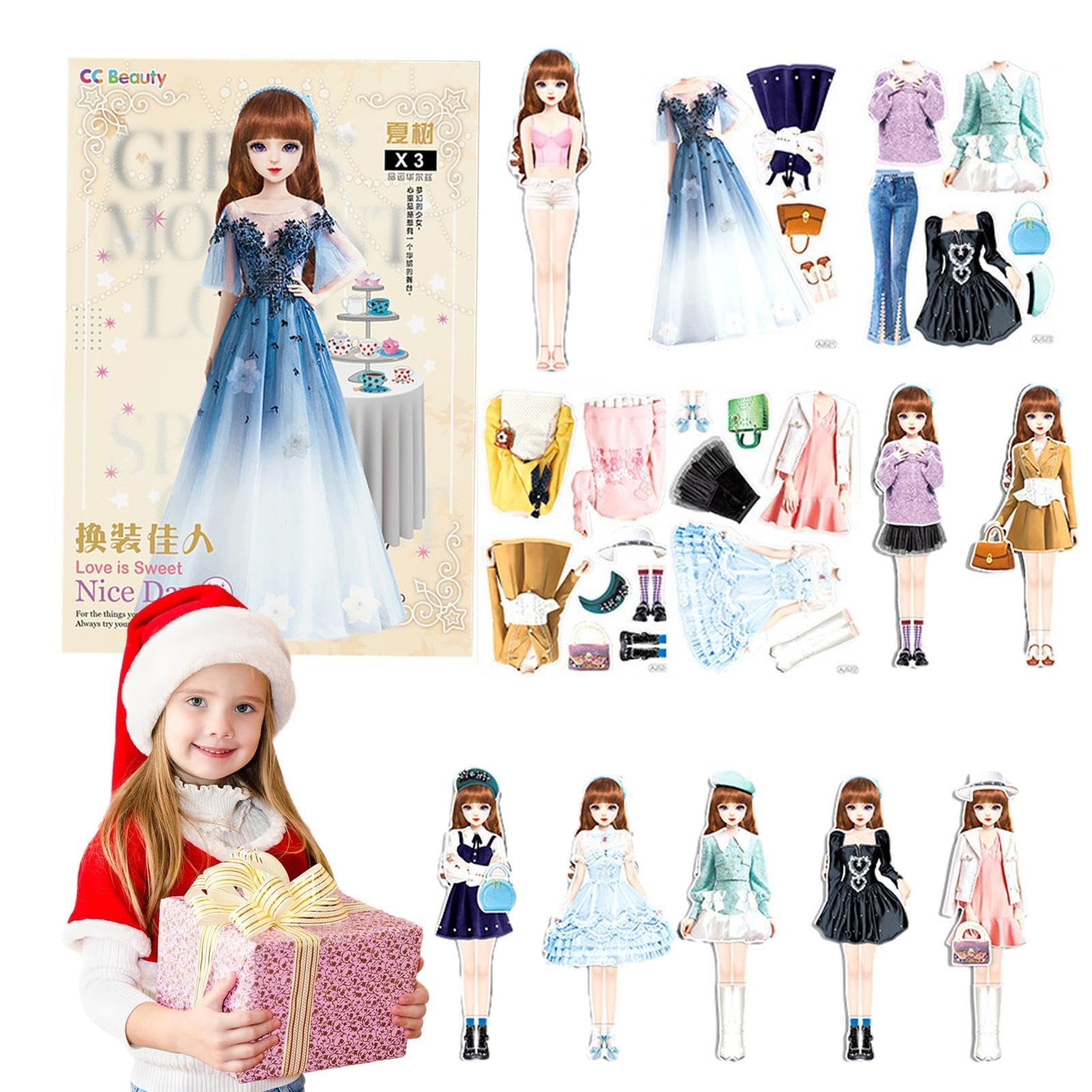 着せ替え人形 お洋服 ヴィンテージ ドレス カジュアル Amazon.co.jp: 着せ替え人形、磁気紙人形, マグネット着せ替えゲーム