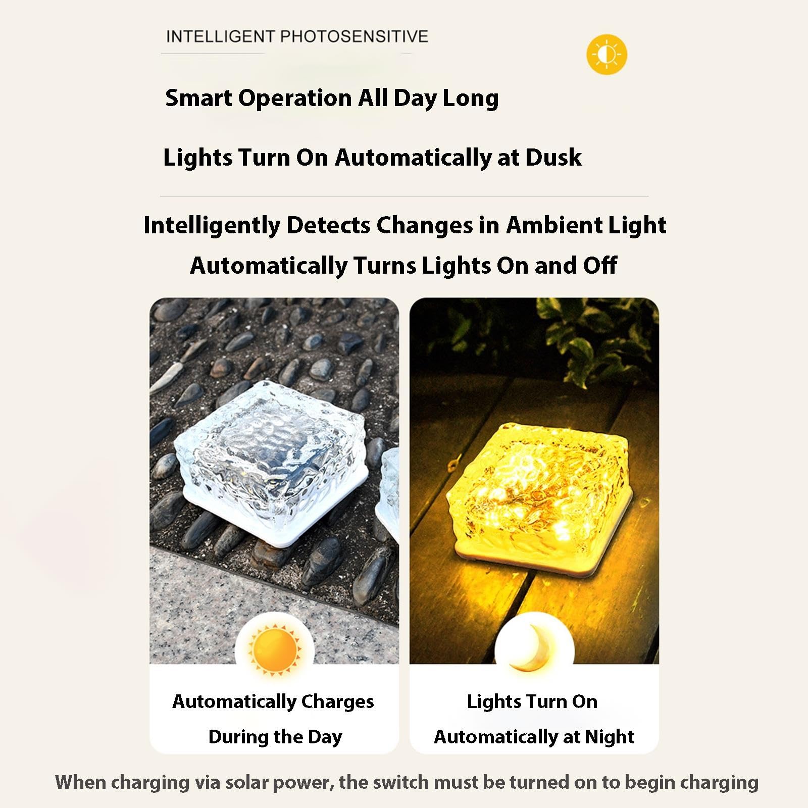 Le Pavé Solaire LED Allume Les Ornements Extérieurs Jardin for L'étang