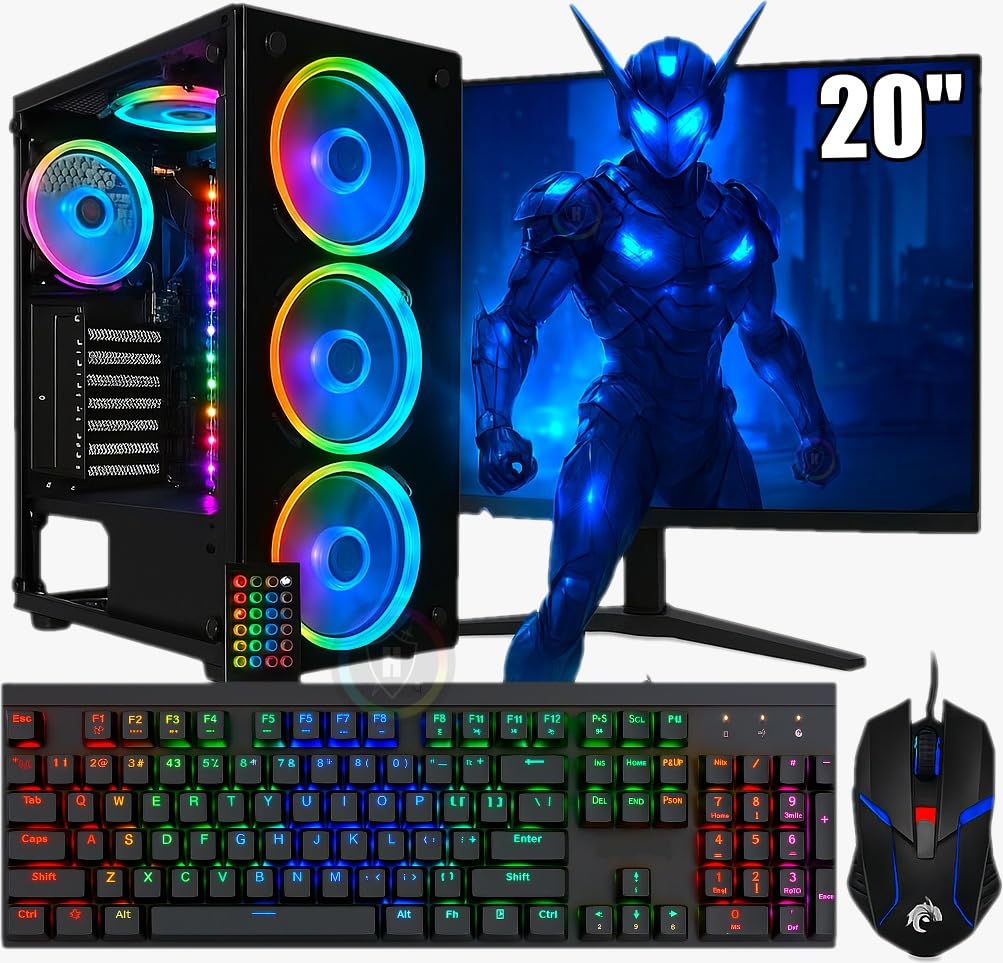 PC GAMER COMPLETO RX 580 8GB DDR5, XEON 20 NUCLEOS, 32GB DDR4, SSD